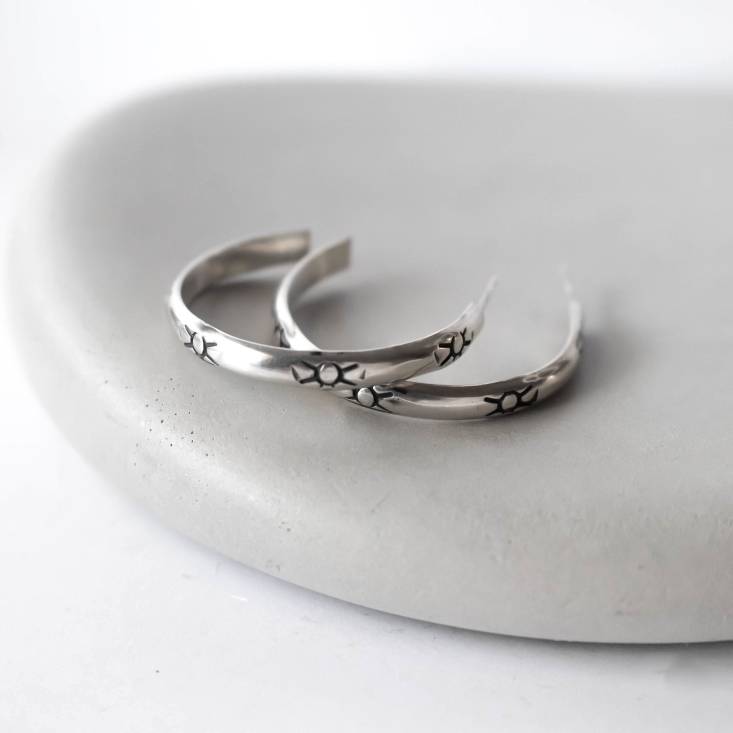 Sterling Silver Sun Hoops-Womens-LittleGreenRoomJewelry-LittleGreenRoomJewelry