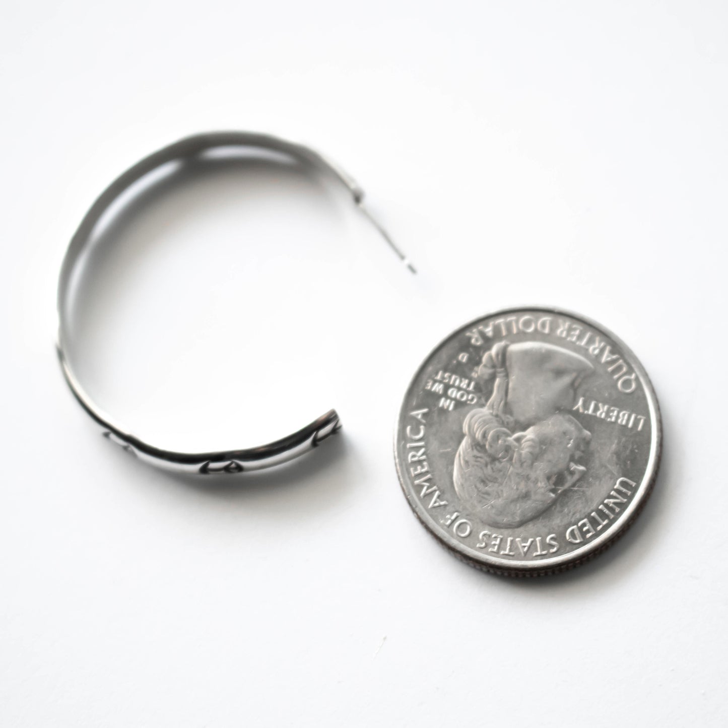 Sterling Silver Peace Hoop Earrings-Womens-LittleGreenRoomJewelry-LittleGreenRoomJewelry
