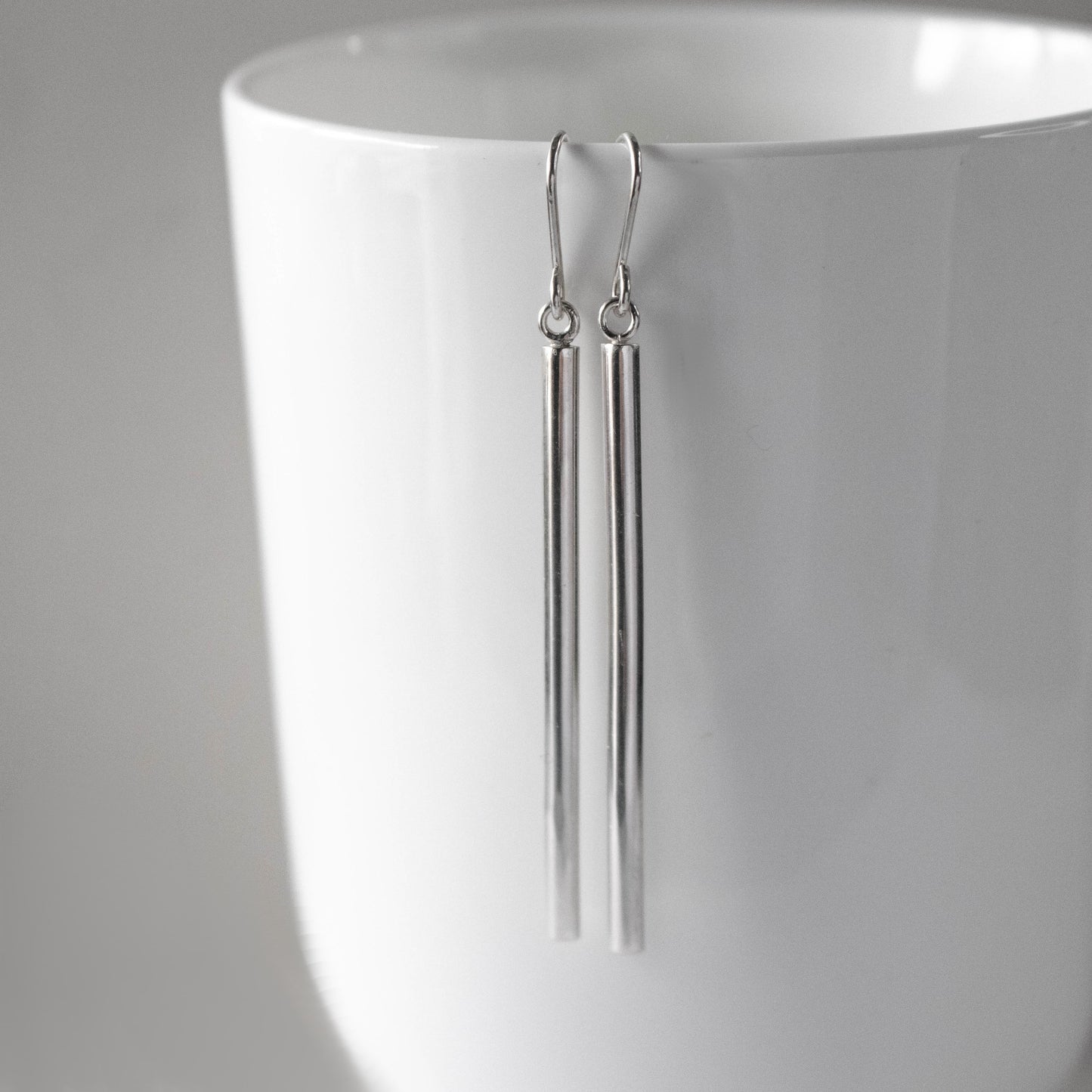 Sleek Modern Bar Drop Earrings-Womens-LittleGreenRoomJewelry-LittleGreenRoomJewelry