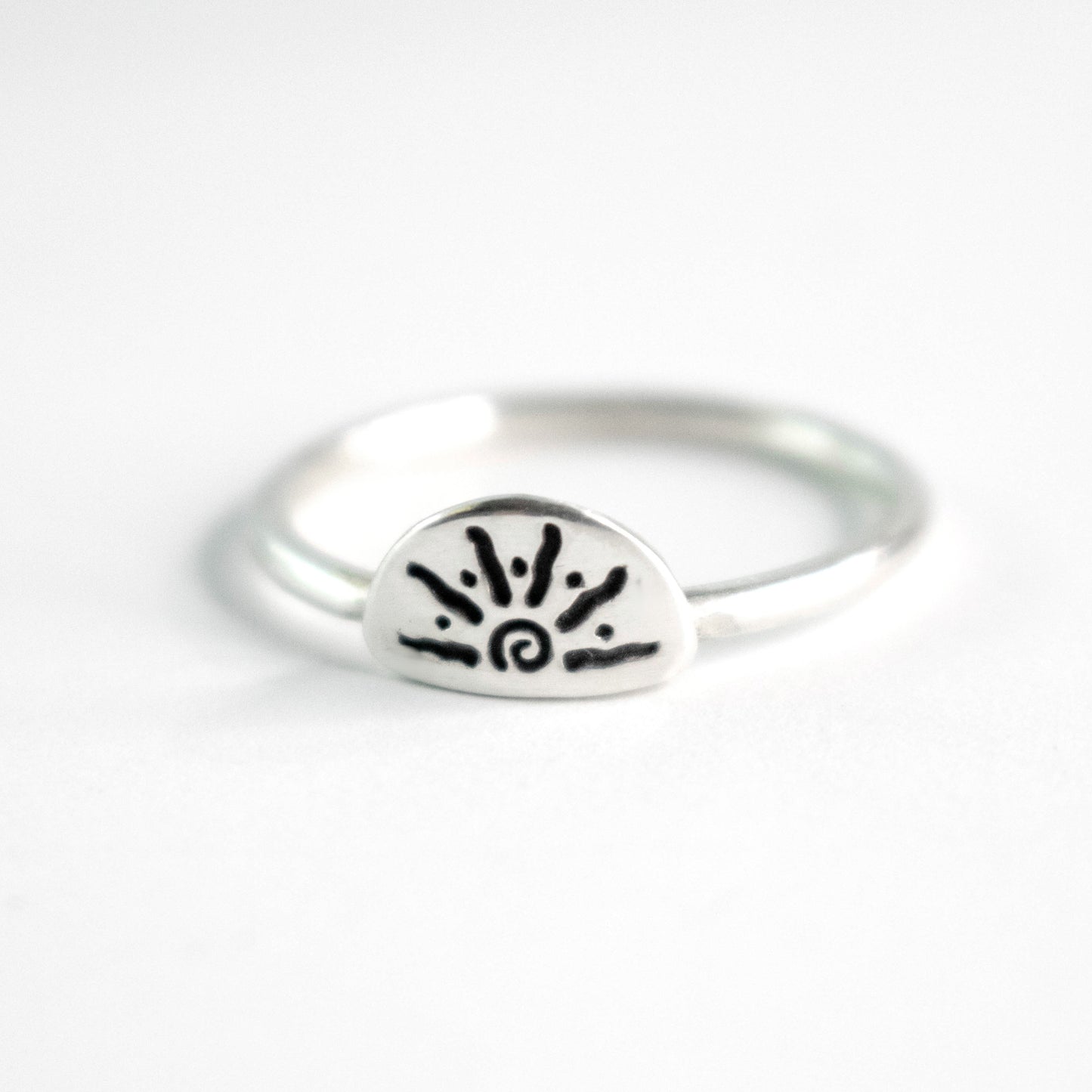 Sterling Sunrise Stacking Ring-Womens-LittleGreenRoomJewelry-LittleGreenRoomJewelry