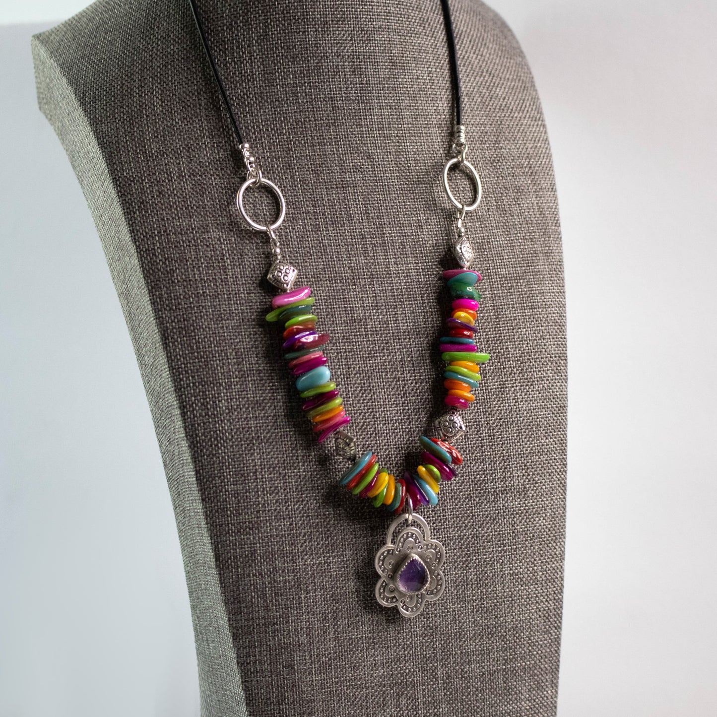 Summer Punch Aurora Opal Necklace-Womens-LittleGreenRoomJewelry-LittleGreenRoomJewelry