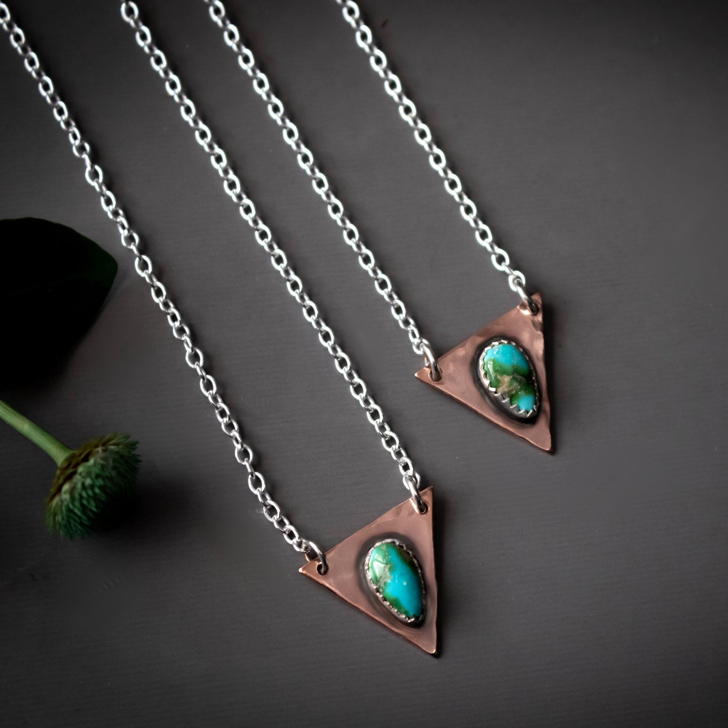 Sonoran Gold Turquoise Copper And Sterling Silver Journey Necklace-Womens-LittleGreenRoomJewelry-LittleGreenRoomJewelry