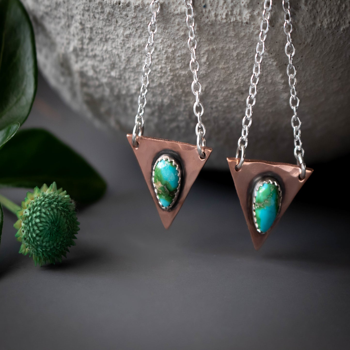 Sonoran Gold Turquoise Copper And Sterling Silver Journey Necklace-Womens-LittleGreenRoomJewelry-LittleGreenRoomJewelry