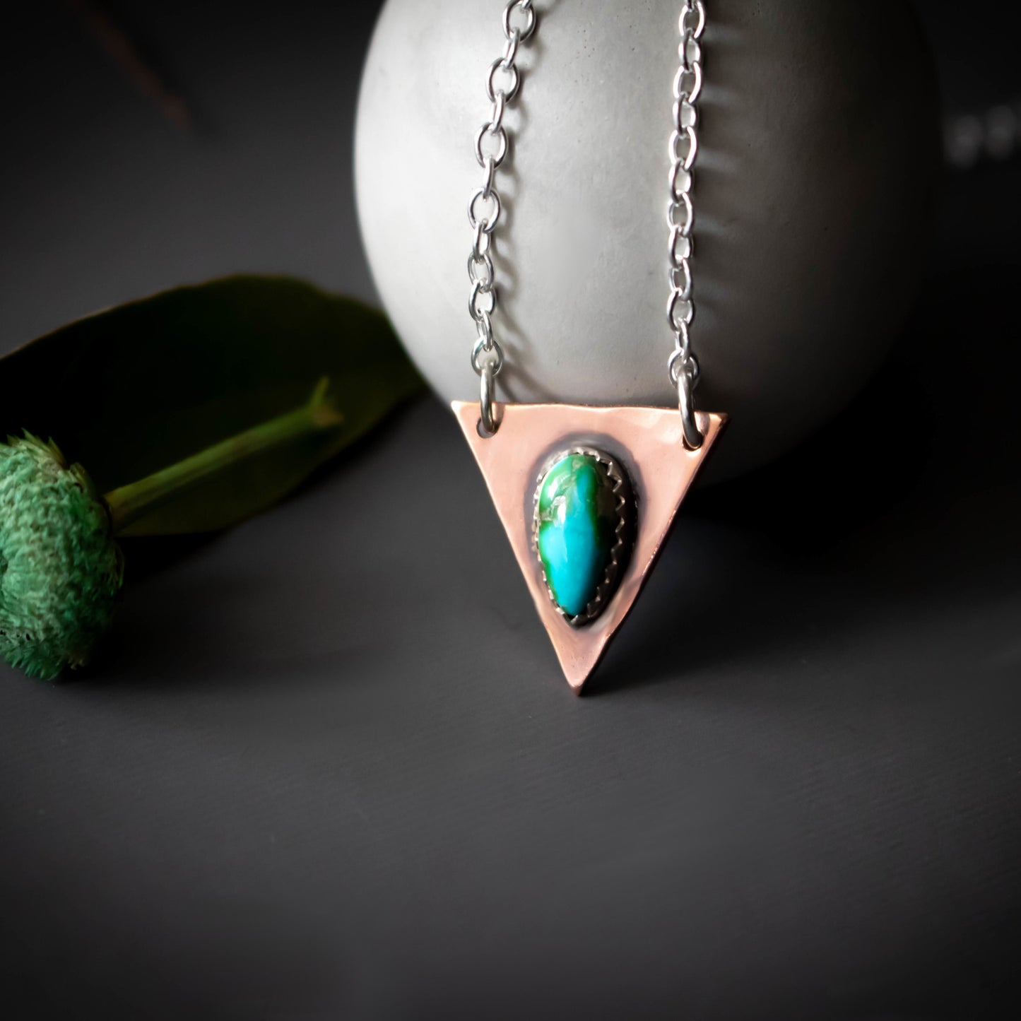 Sonoran Gold Turquoise Copper And Sterling Silver Journey Necklace-Womens-LittleGreenRoomJewelry-LittleGreenRoomJewelry