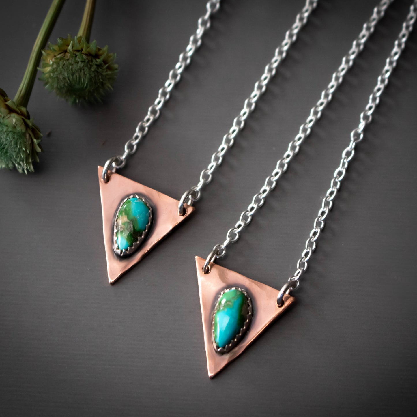 Sonoran Gold Turquoise Copper And Sterling Silver Journey Necklace-Womens-LittleGreenRoomJewelry-LittleGreenRoomJewelry