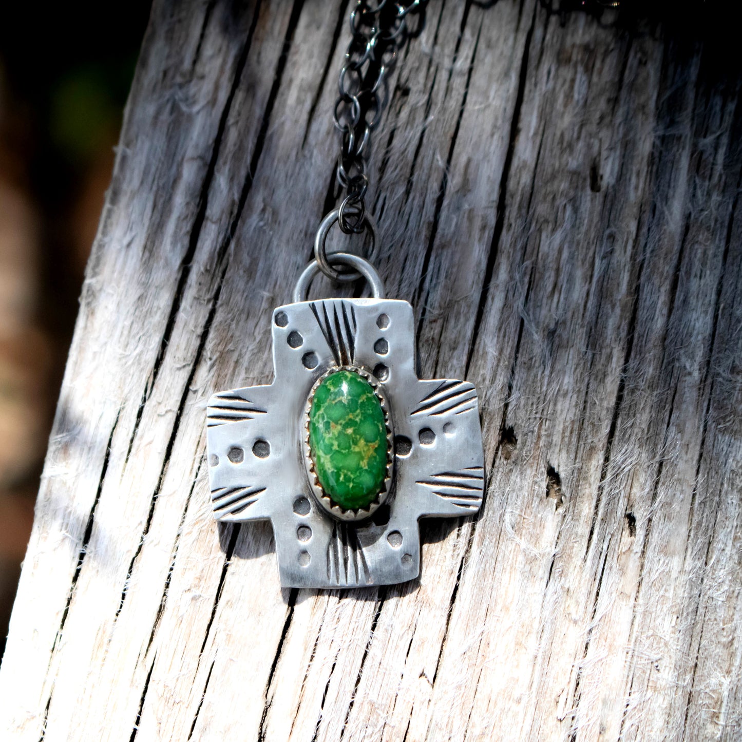 Sonoran Mountain Cross Necklace-Womens-LittleGreenRoomJewelry-LittleGreenRoomJewelry