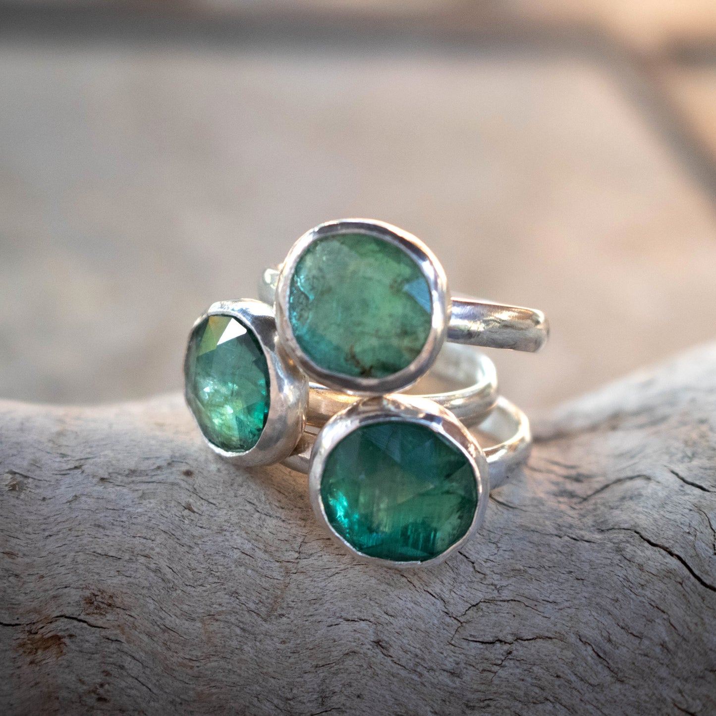 Sea Glass Green Kyanite Faceted Ring-Womens-LittleGreenRoomJewelry-LittleGreenRoomJewelry