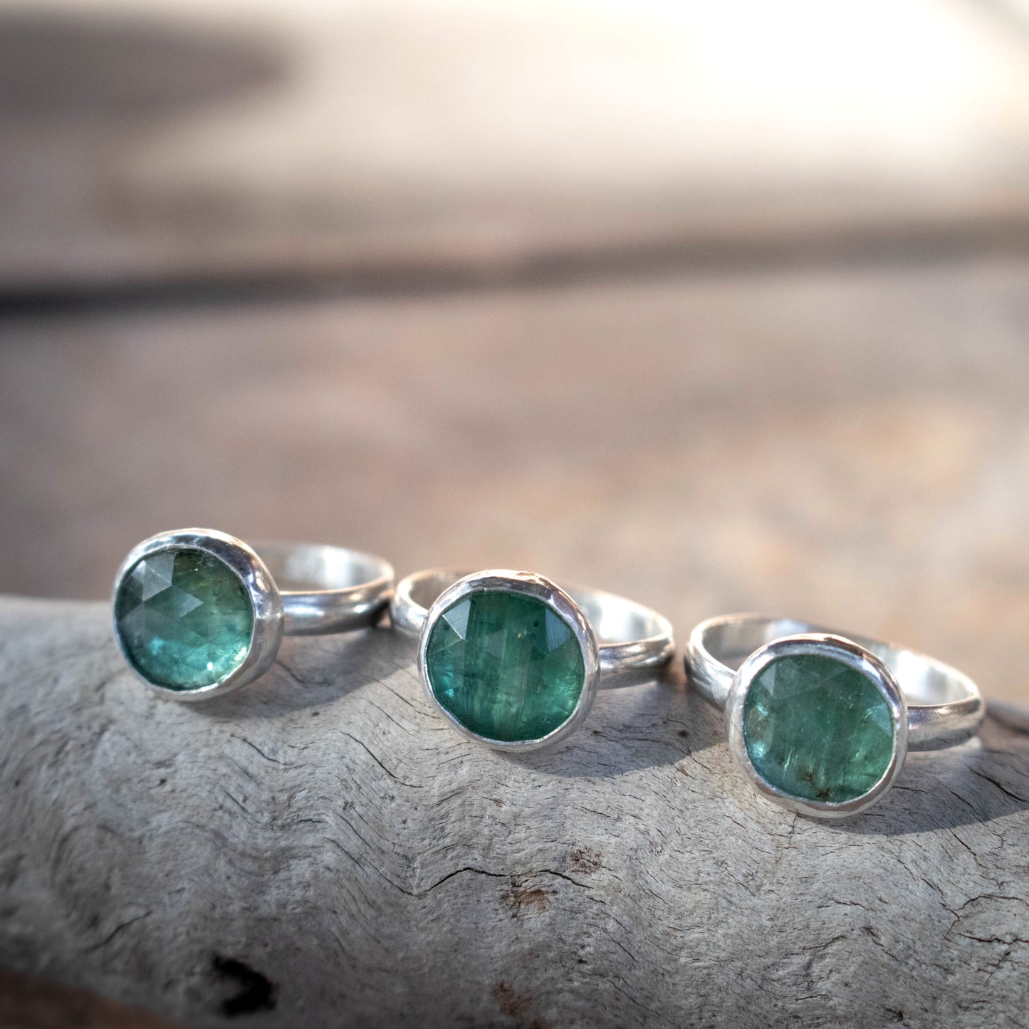 Sea Glass Green Kyanite Faceted Ring-Womens-LittleGreenRoomJewelry-LittleGreenRoomJewelry