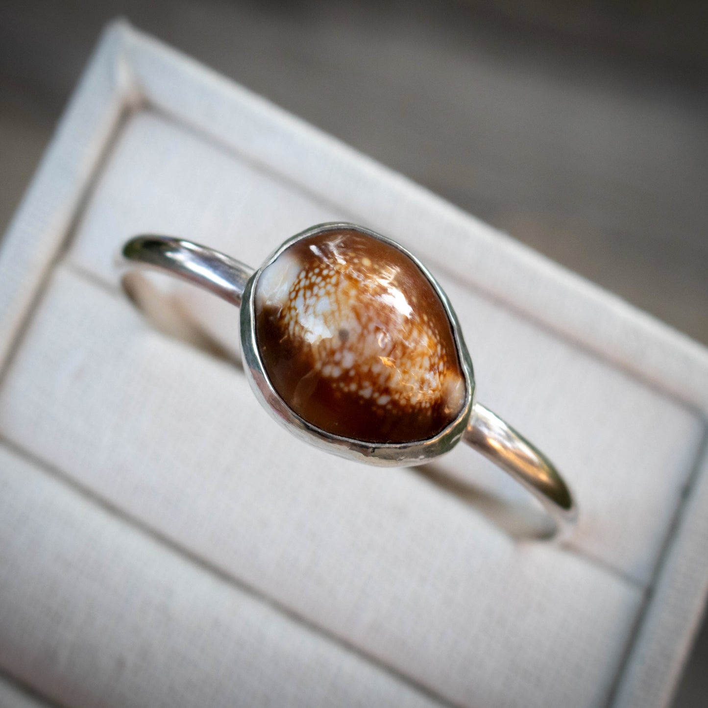 Sterling Silver Sea Shell Cuff Bracelet-Womens-LittleGreenRoomJewelry-LittleGreenRoomJewelry