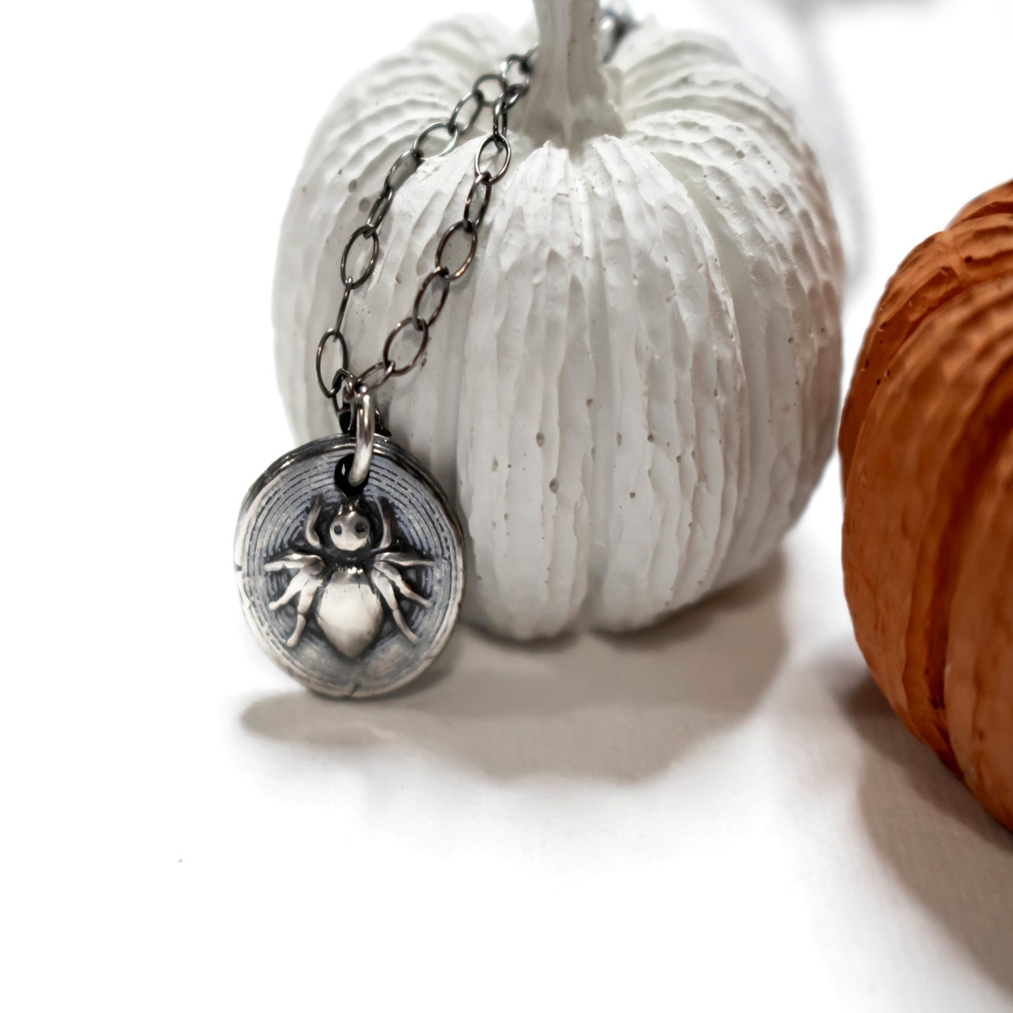 Tiny Halloween Spider Necklace-Womens-LittleGreenRoomJewelry-LittleGreenRoomJewelry