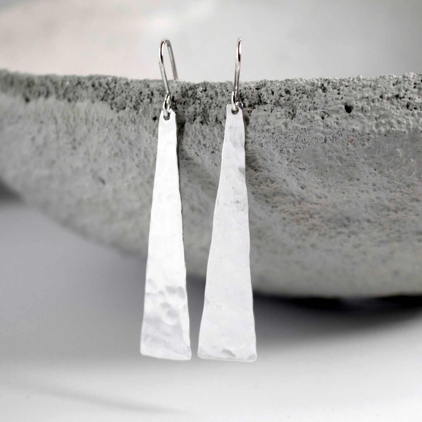Slender Sleek Modern Triangle Earrings-Womens-LittleGreenRoomJewelry-LittleGreenRoomJewelry