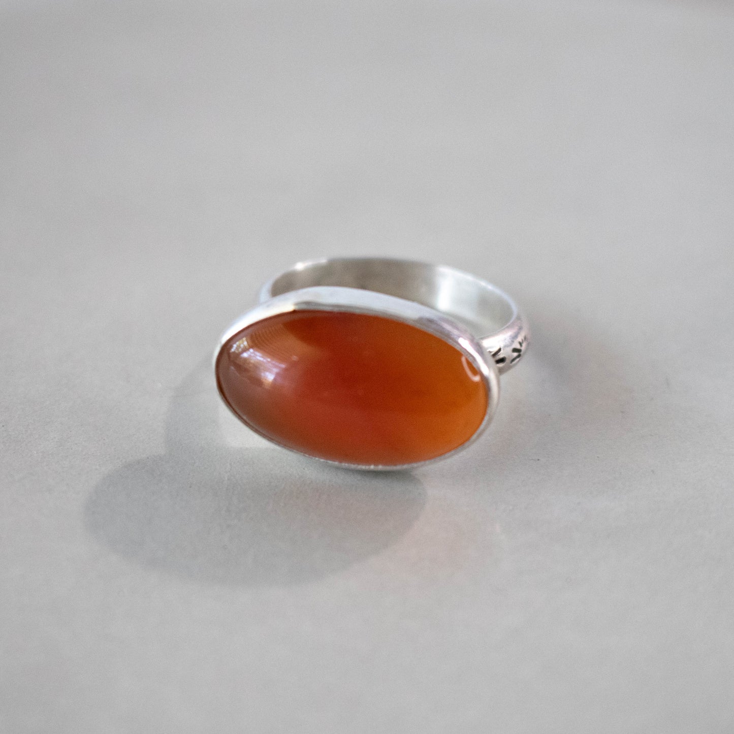 Oval Carnelian Ring-Womens-LittleGreenRoomJewelry-LittleGreenRoomJewelry