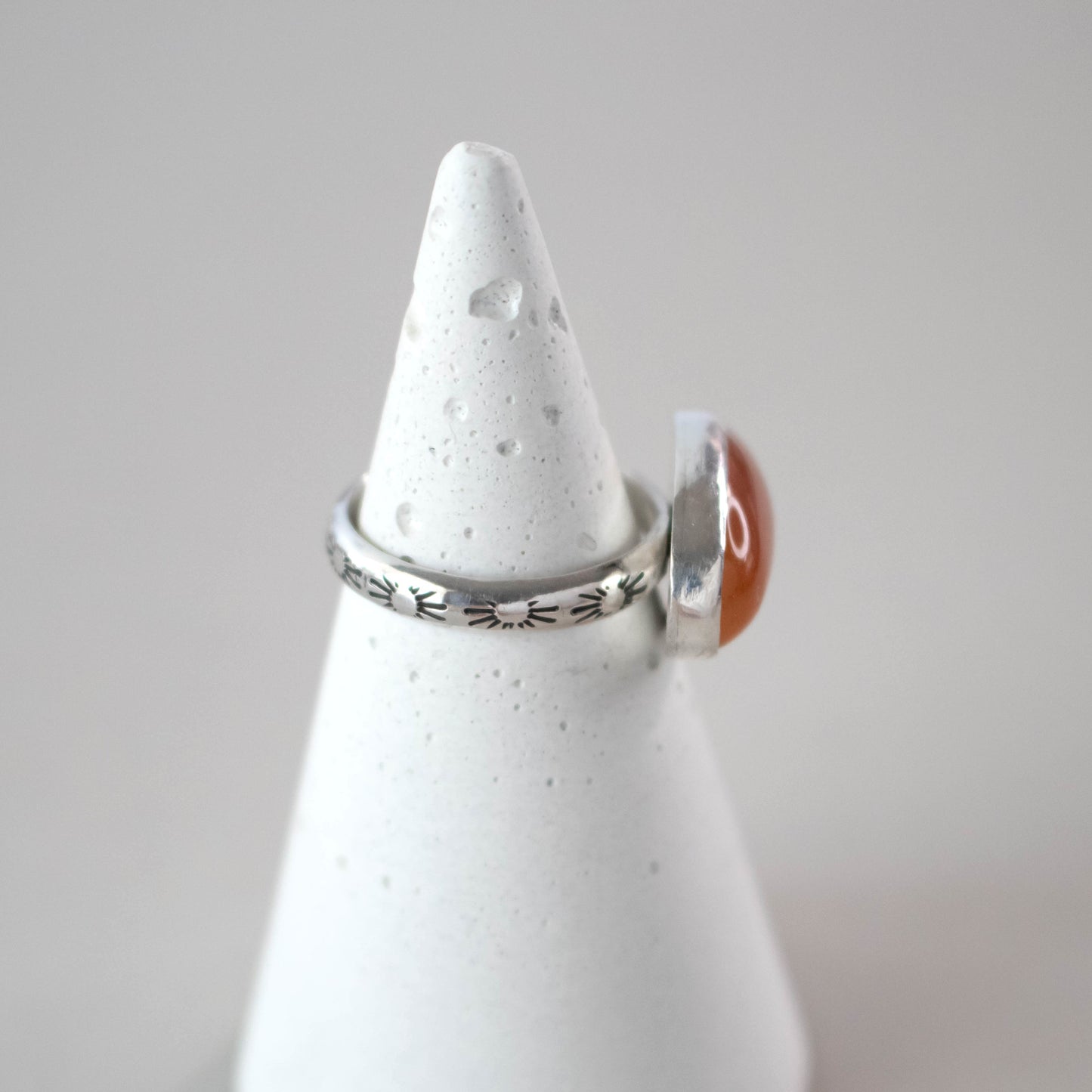 Oval Carnelian Ring-Womens-LittleGreenRoomJewelry-LittleGreenRoomJewelry