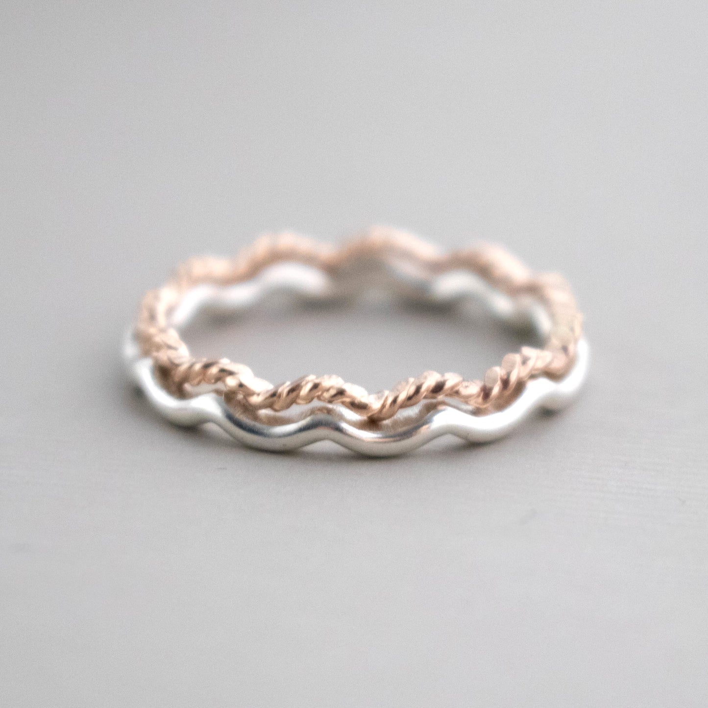 Ripple Wave Stacking Rings For Women-Womens-LittleGreenRoomJewelry-LittleGreenRoomJewelry