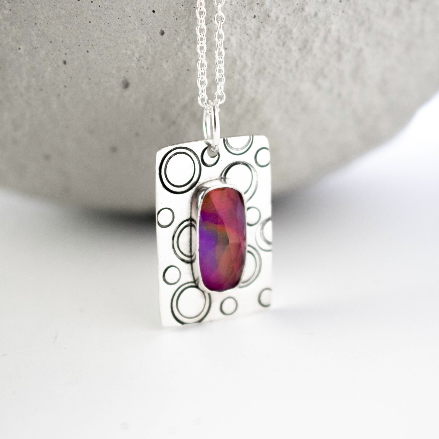 Aurora Opal Retro Necklace-Womens-LittleGreenRoomJewelry-LittleGreenRoomJewelry