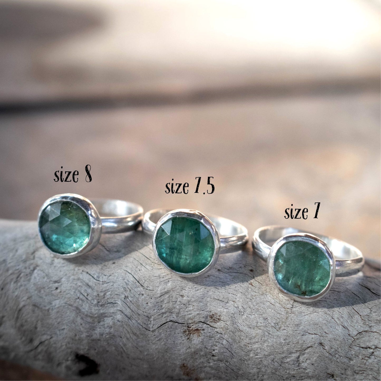 Sea Glass Green Kyanite Faceted Ring-Womens-LittleGreenRoomJewelry-7-LittleGreenRoomJewelry