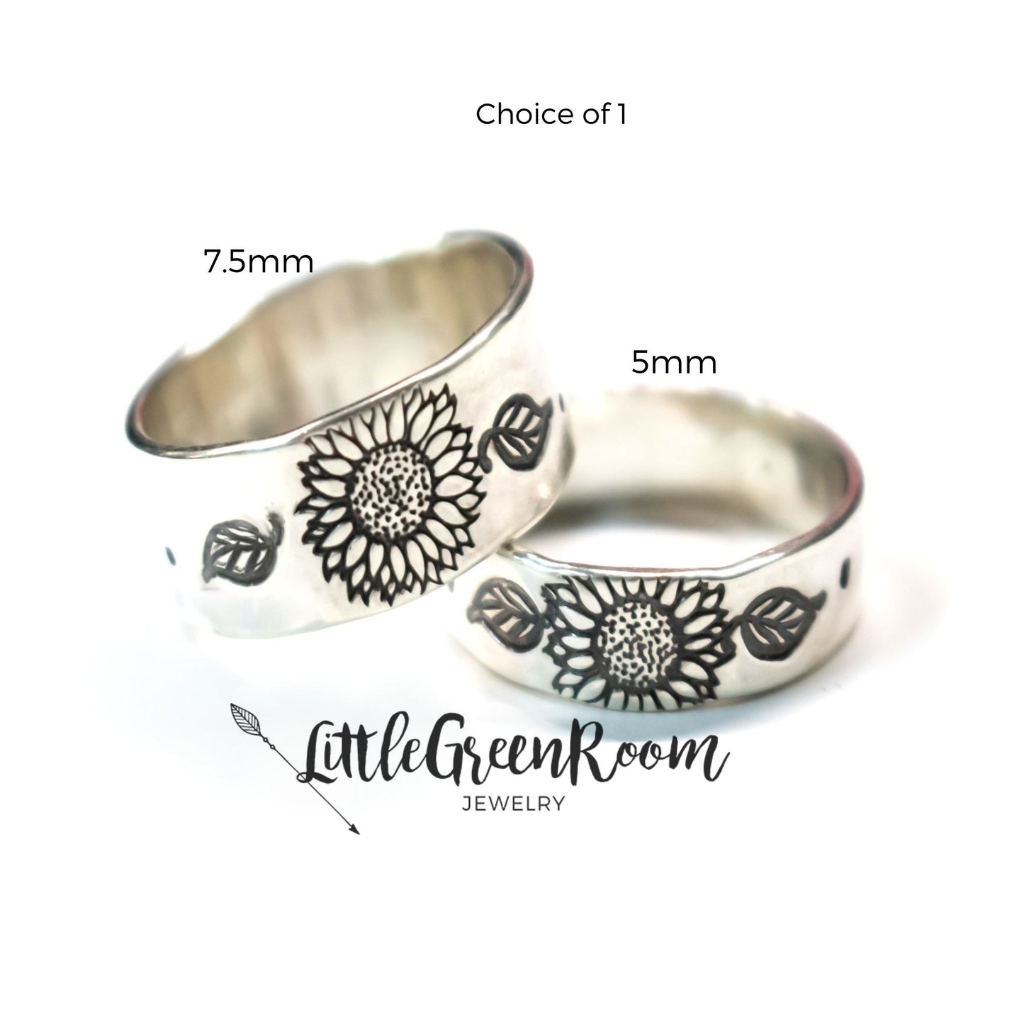 Sterling Artisan Wild Sunflower Ring-Womens-LittleGreenRoomJewelry-LittleGreenRoomJewelry