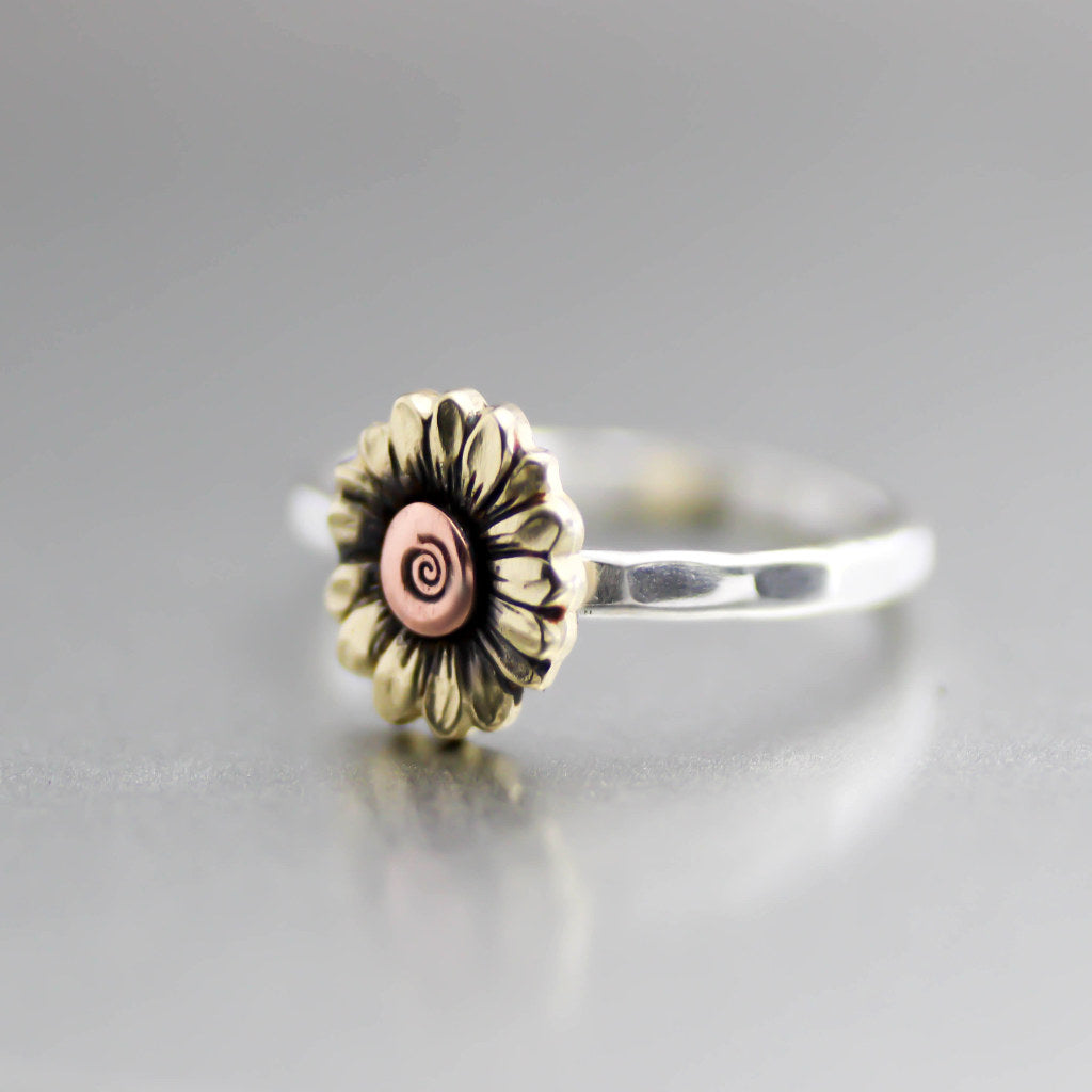 Little Yellow Sunflower Ring-Womens-LitttleGreenRoomJewelry-LittleGreenRoomJewelry