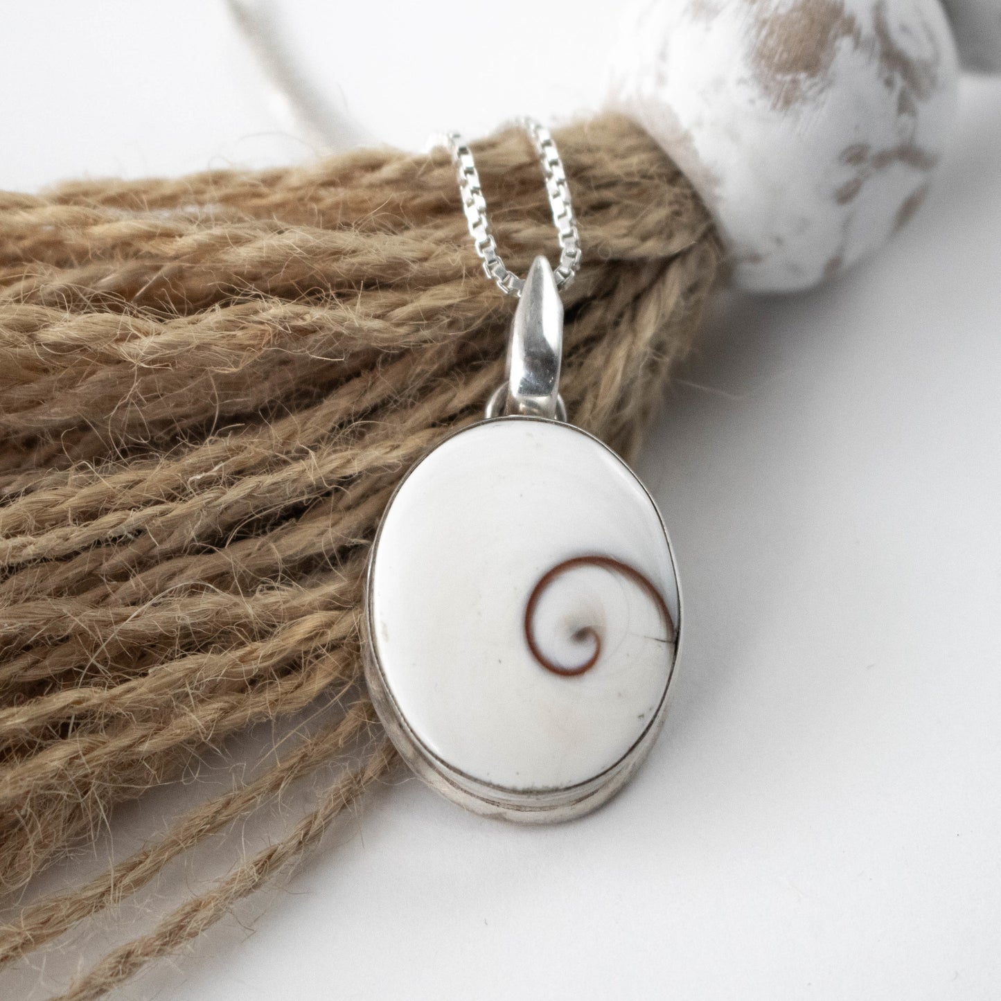 Sterling Silver Shiva Shell Necklace-Womens-LittleGreenRoomJewelry-LittleGreenRoomJewelry