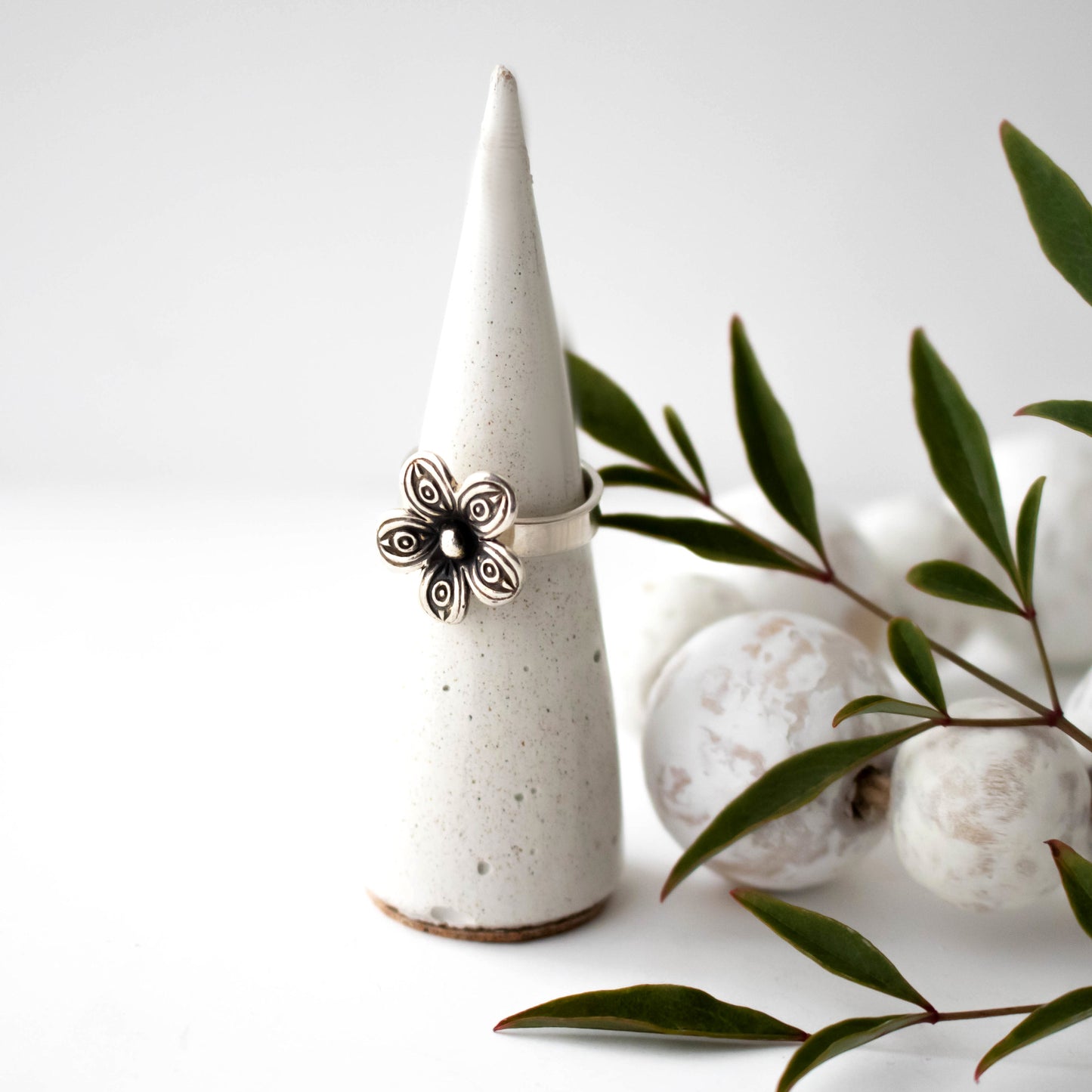 Modern Whimsical Flower Ring-Womens-LittleGreenRoomJewelry-LittleGreenRoomJewelry