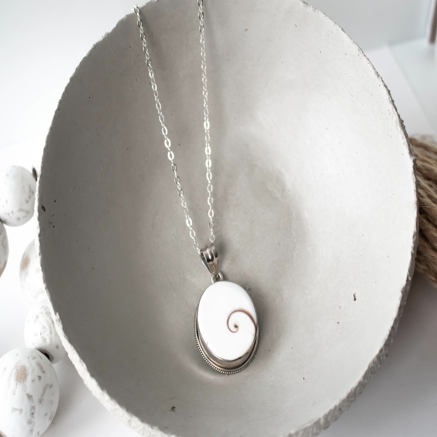 Sterling Silver Shiva Shell Necklace-Womens-LittleGreenRoomJewelry-LittleGreenRoomJewelry