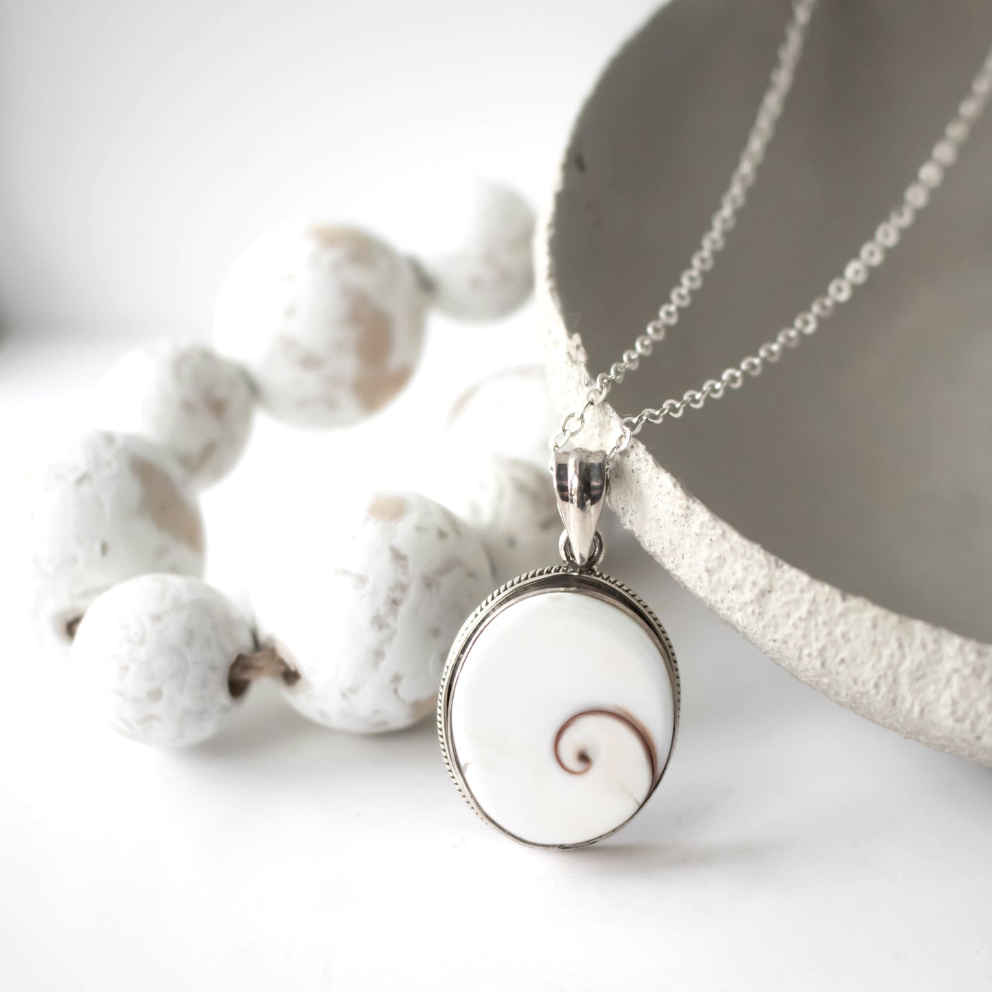 Sterling Silver Shiva Shell Necklace-Womens-LittleGreenRoomJewelry-LittleGreenRoomJewelry