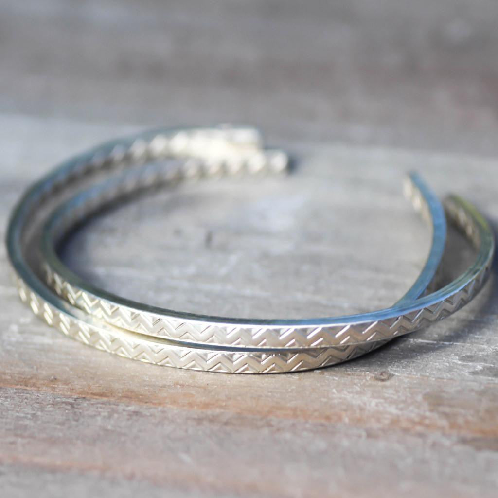 Boho Sterling Silver Cuff Bracelet-Womens-LittleGreenRoomJewelry-LittleGreenRoomJewelry
