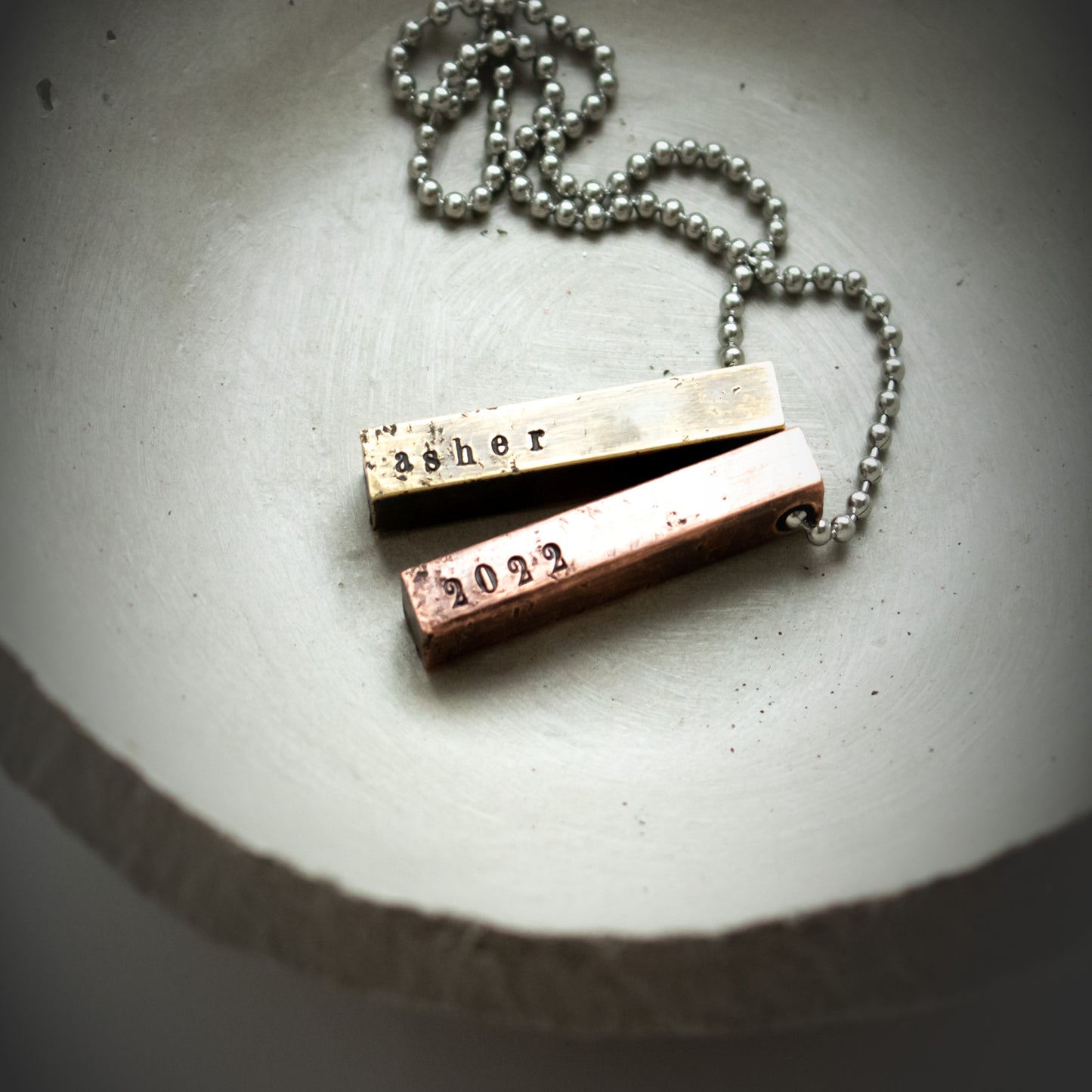 Mens Personalized Name Or Date Necklace-Mens-LittleGreenRoomJewelry-LittleGreenRoomJewelry