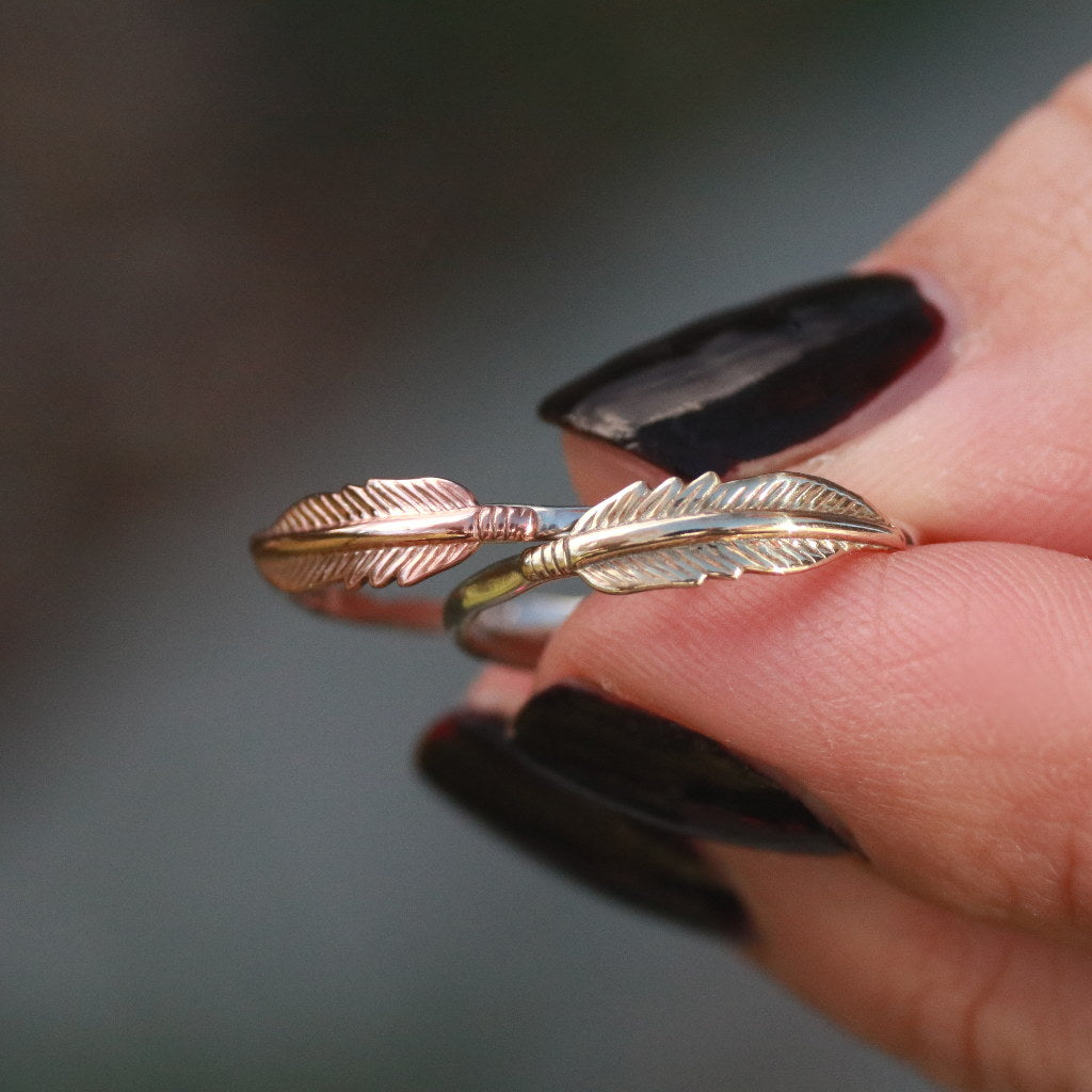 Womens hot sale feather ring