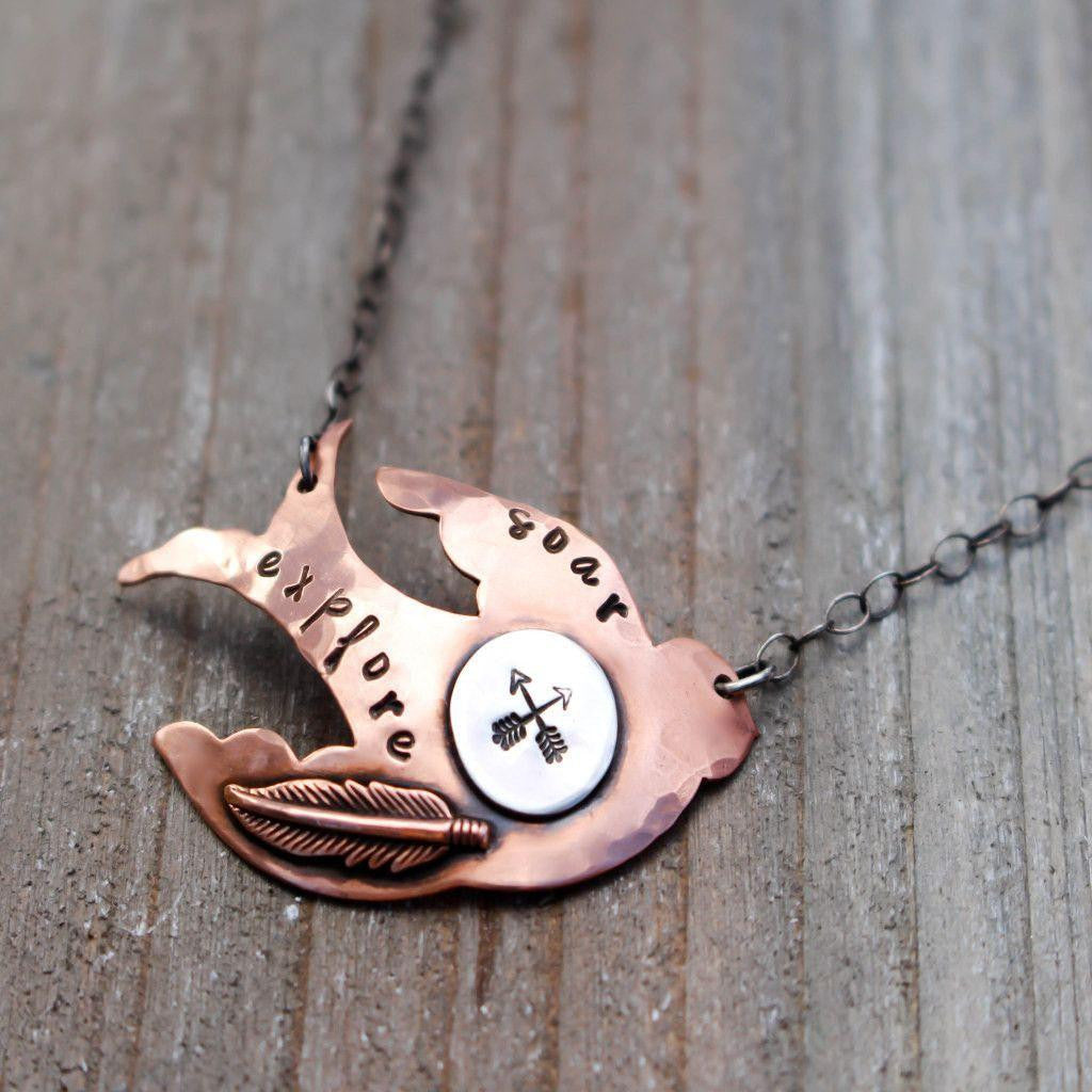 Copper Sparrow Necklace- Journey Necklace-Womens-LittleGreenRoomJewelry-LittleGreenRoomJewelry