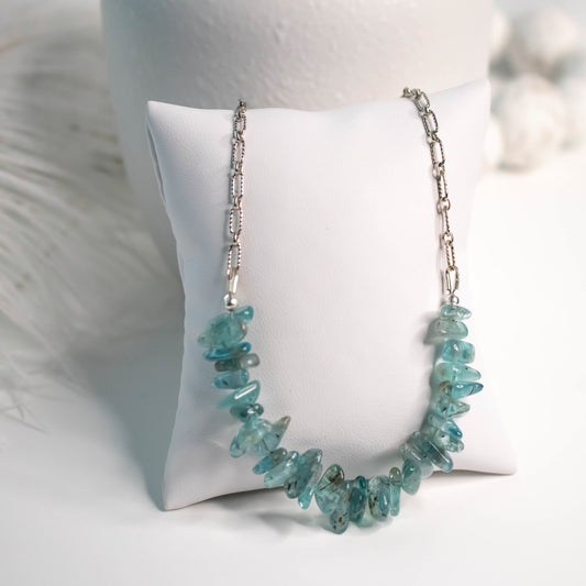 Sterling Silver Apatite Necklace-Womens-LittleGreenRoomJewelry-LittleGreenRoomJewelry