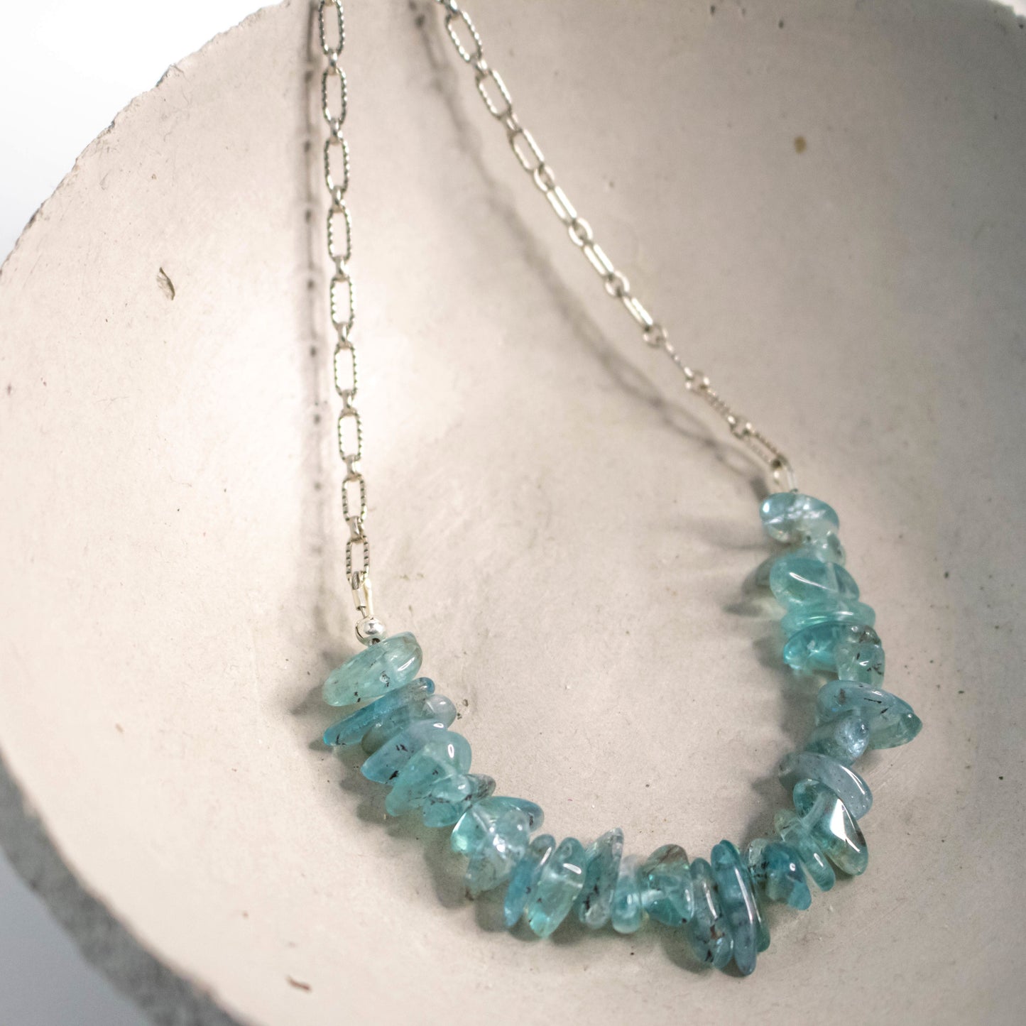 Sterling Silver Apatite Necklace-Womens-LittleGreenRoomJewelry-LittleGreenRoomJewelry