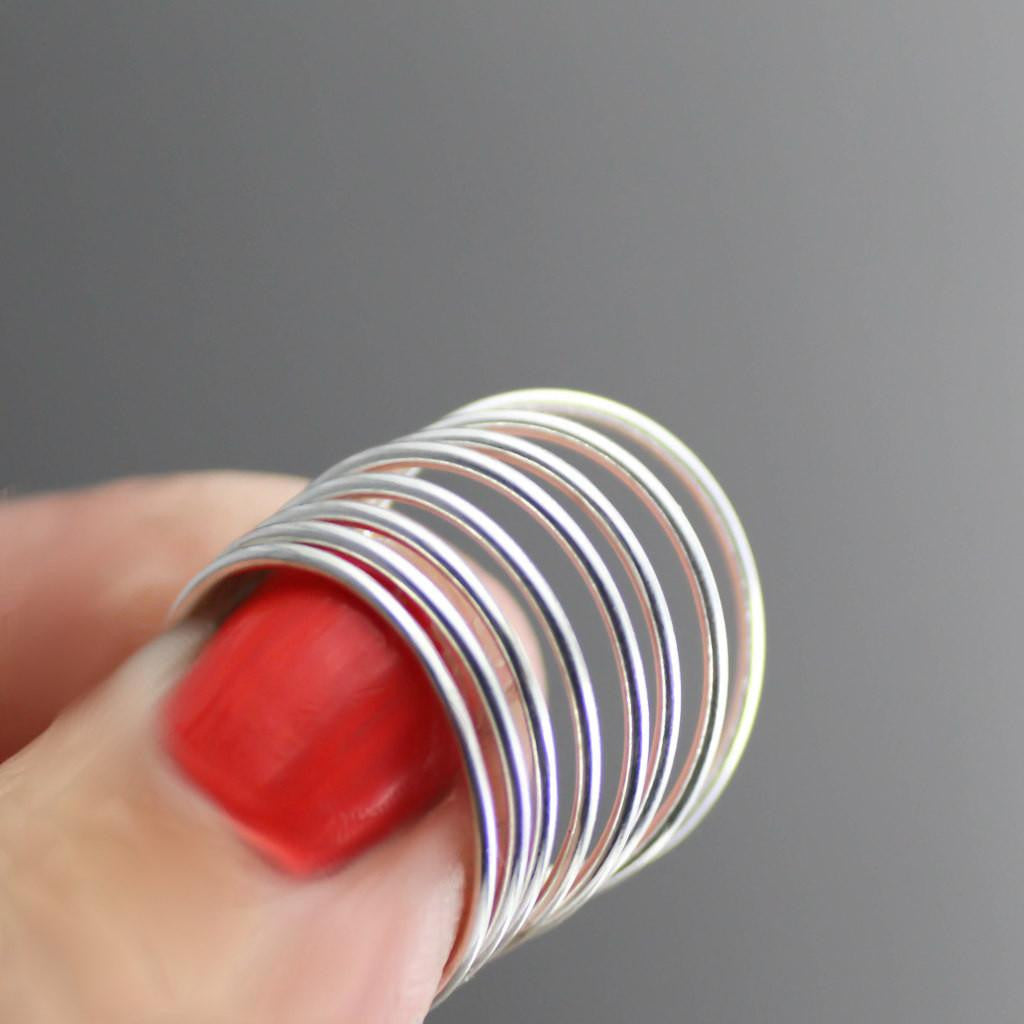 Sterling Silver Midi Rings- Silver Stacking Ring-Choice Of 1 Ring-womens-LittleGreenRoomJewelry-LittleGreenRoomJewelry