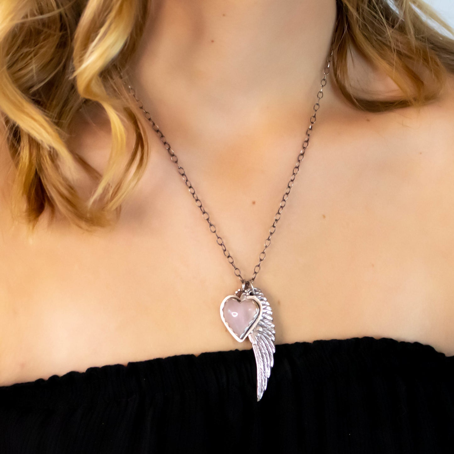 Sweet Angel Wing Necklace-Womens-LittleGreenRoomJewelry-LittleGreenRoomJewelry