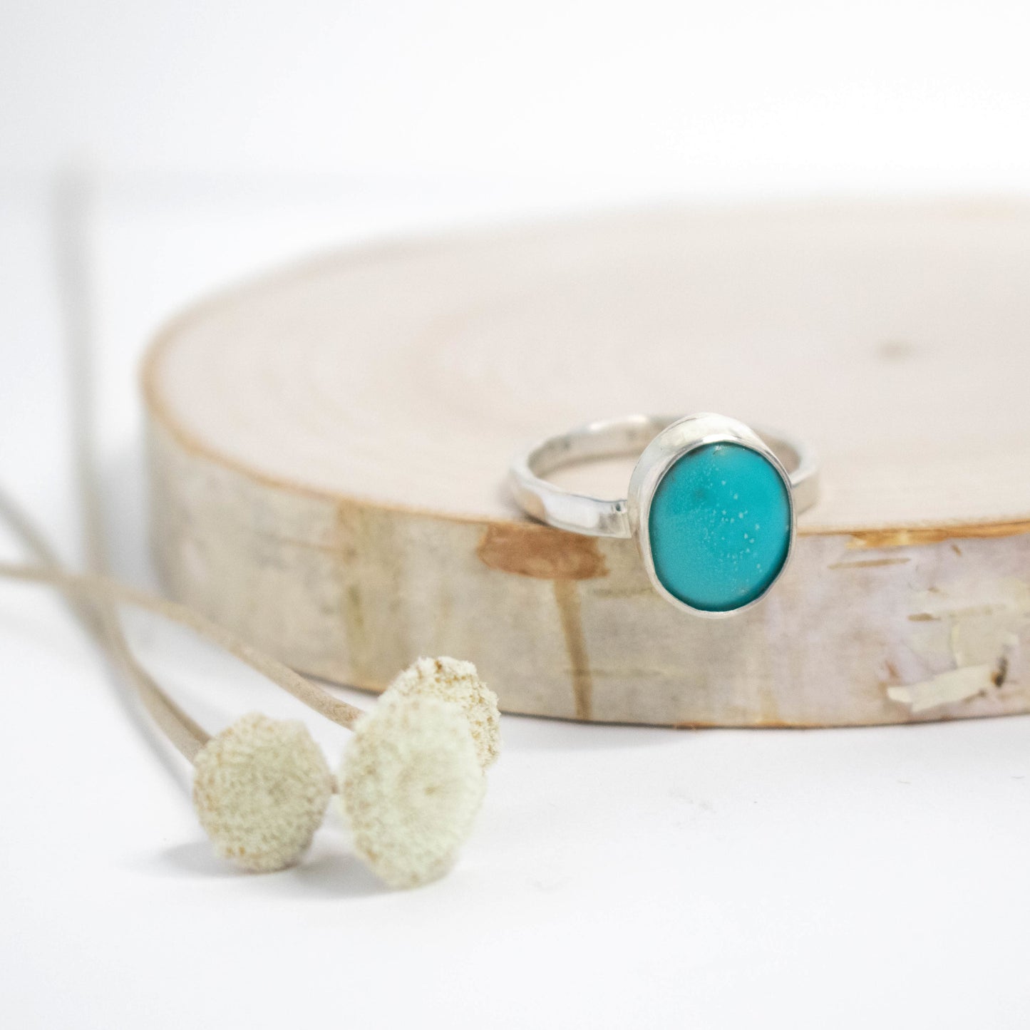 Kingman Turquoise Stacking Ring-Womens-LittleGreenRoomJewelry-LittleGreenRoomJewelry