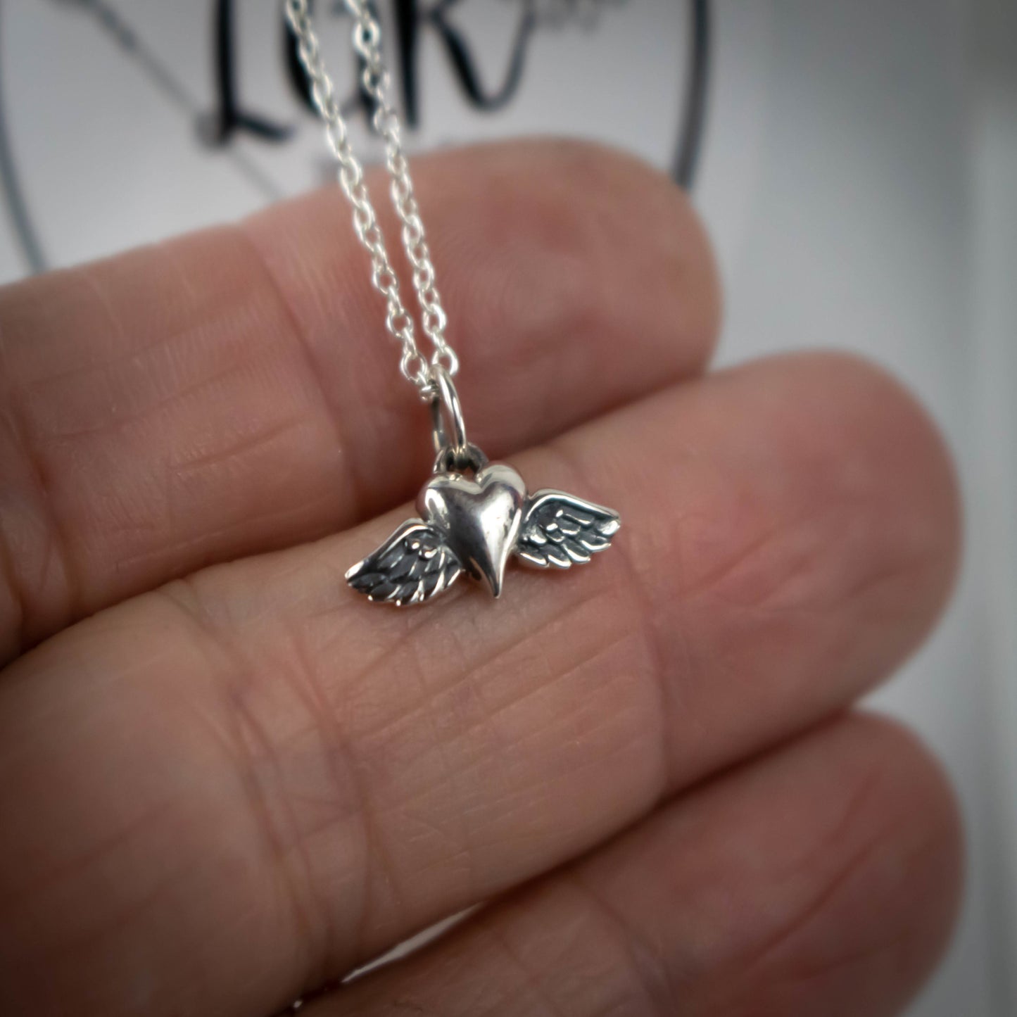 Heart With Wings Necklace-Womens-LittleGreenRoomJewelry-LittleGreenRoomJewelry