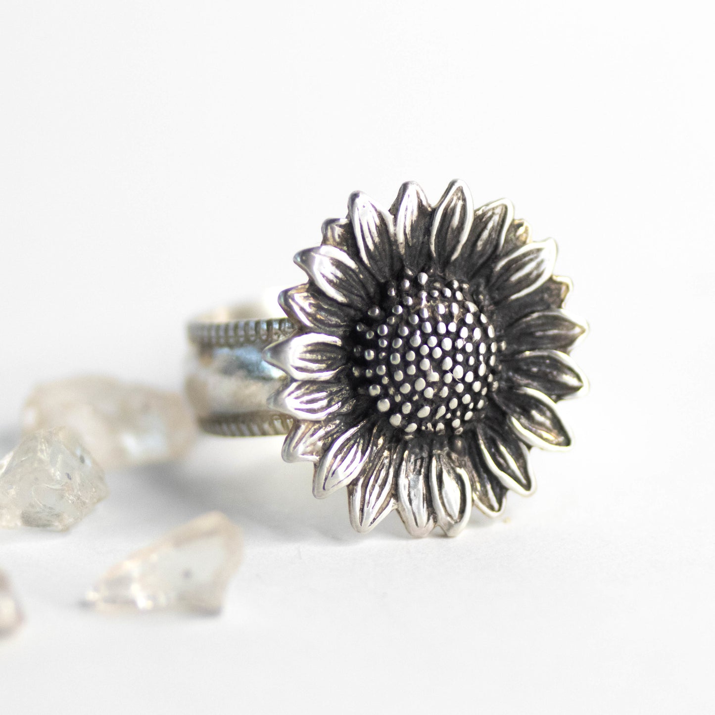 Mammoth Sunflower Ring-Womens-LittleGreenRoomJewelry-LittleGreenRoomJewelry