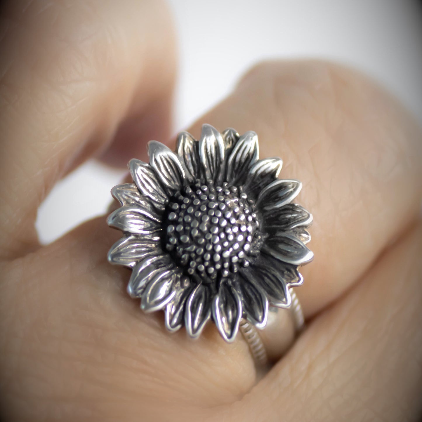 Mammoth Sunflower Ring-Womens-LittleGreenRoomJewelry-LittleGreenRoomJewelry