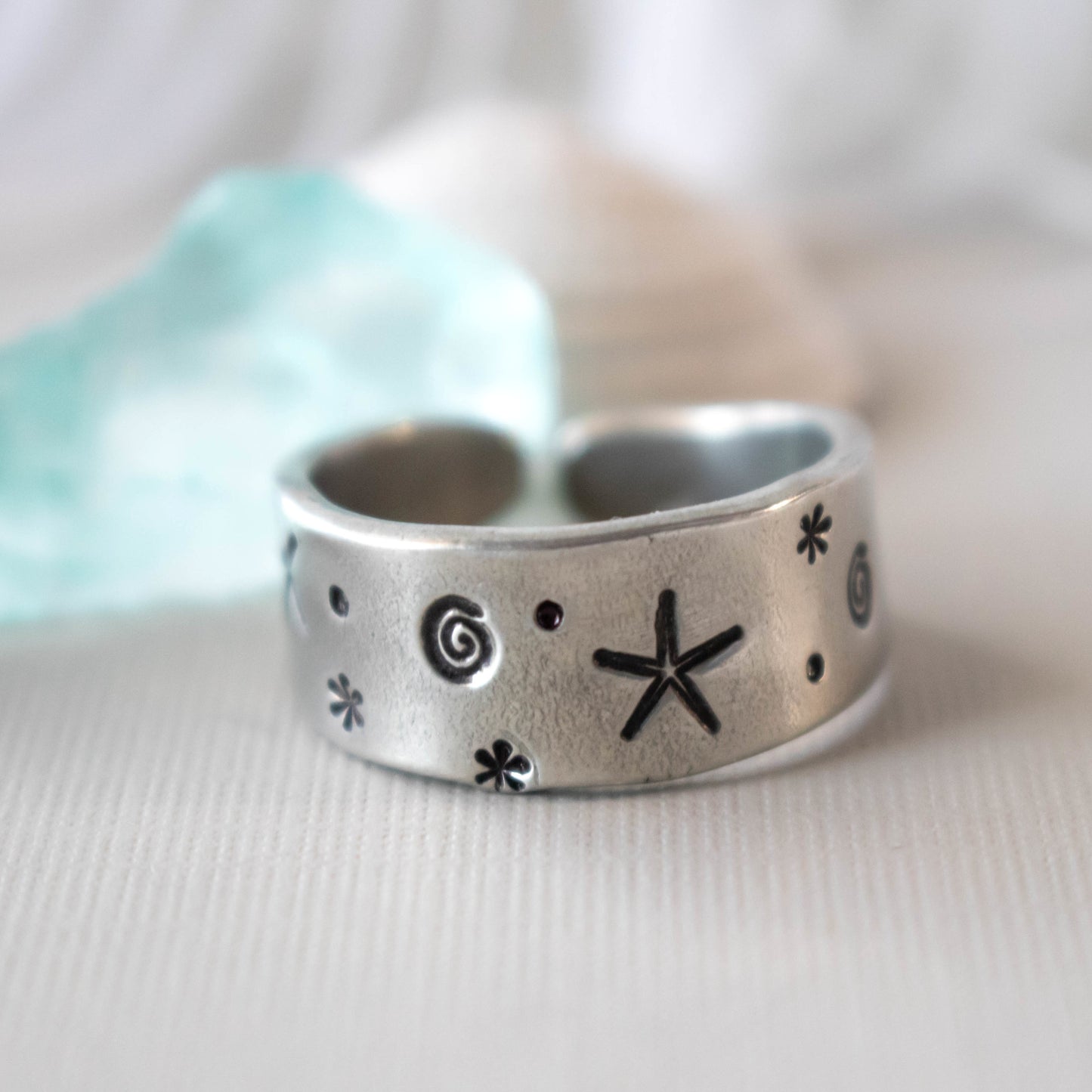 Starfish Kisses Adjustable Ring-Womens-LittleGreenRoomJewelry-LittleGreenRoomJewelry