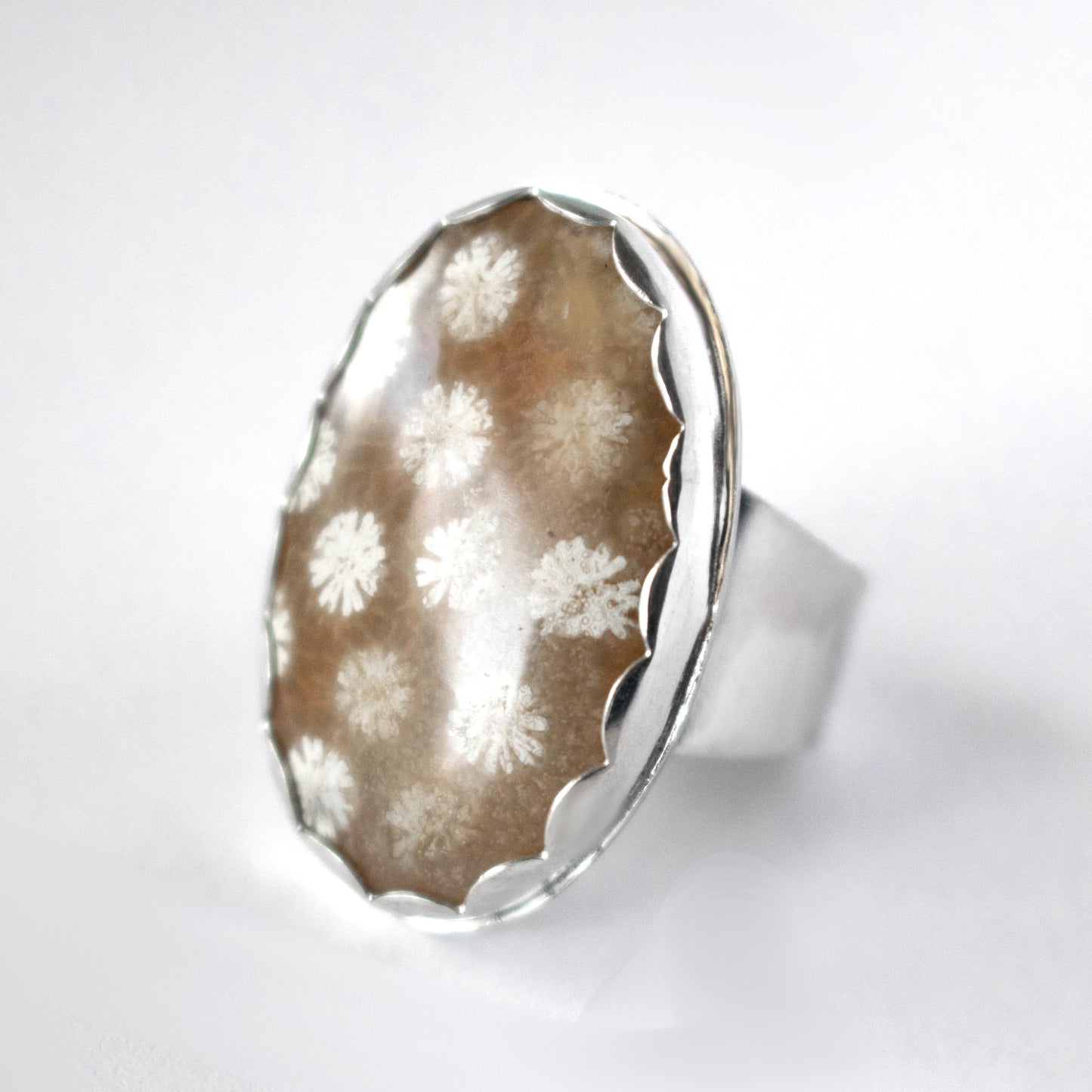 Fossil Coral Ring-Womens-LittleGreenRoomJewelry-LittleGreenRoomJewelry