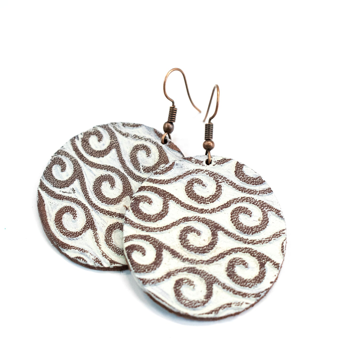 Beach Waves Leather Earrings-Womens-LittleGreenRoomJewelry-LittleGreenRoomJewelry