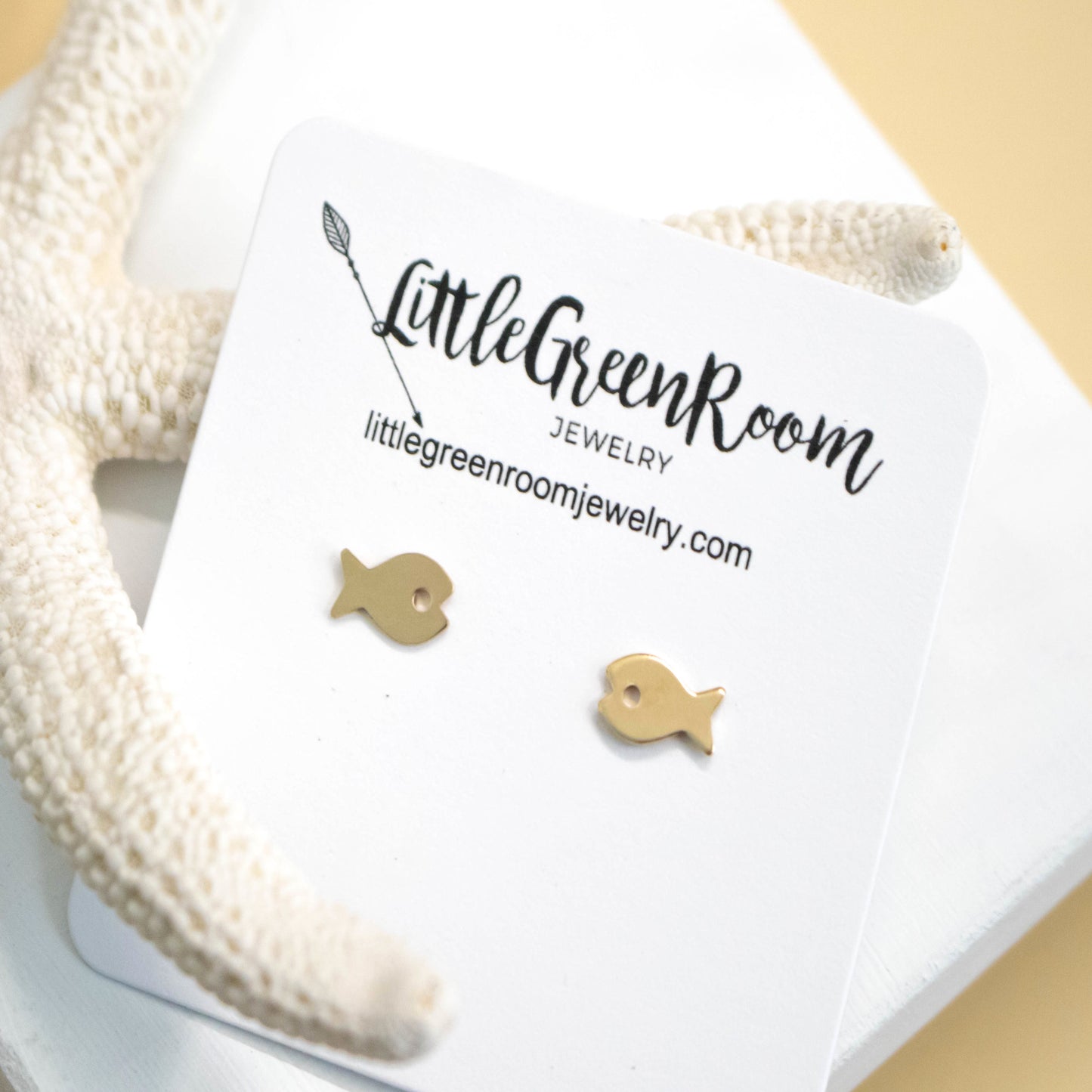 Little Goldfish Earrings-Womens-LittleGreenRoomJewelry-LittleGreenRoomJewelry