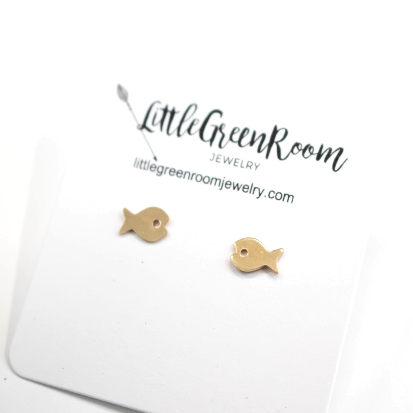 Little Goldfish Earrings-Womens-LittleGreenRoomJewelry-LittleGreenRoomJewelry