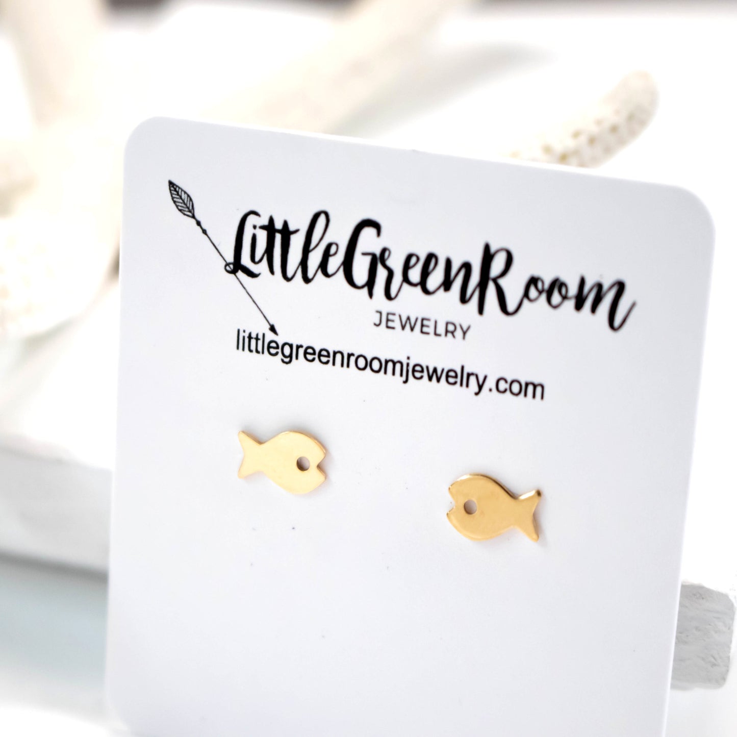 Little Goldfish Earrings-Womens-LittleGreenRoomJewelry-LittleGreenRoomJewelry