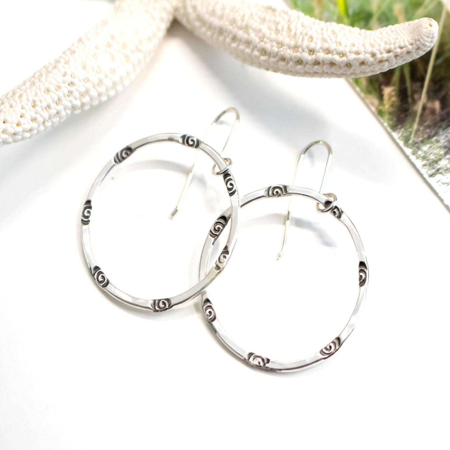 Trendy Spiral Hoop Earrings-Womens-LittleGreenRoomJewelry-LittleGreenRoomJewelry