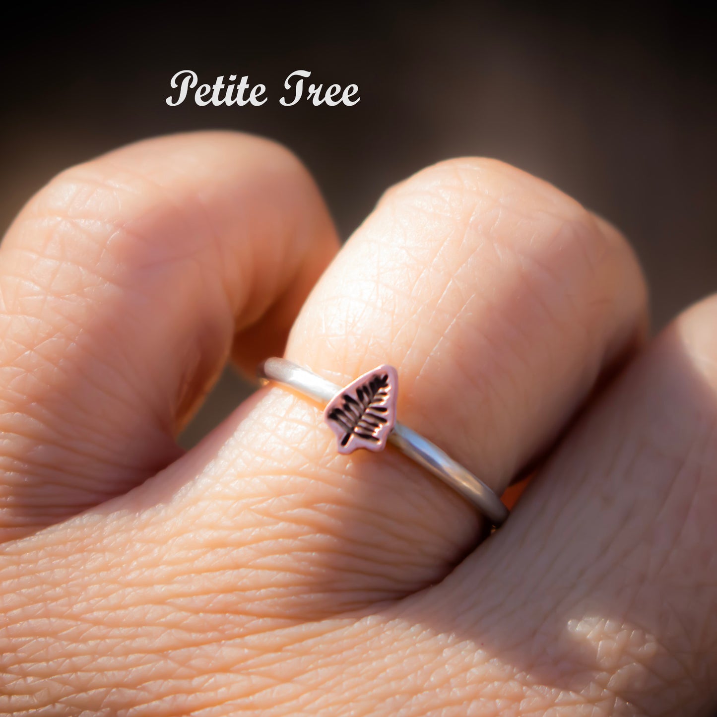 Little Copper Pine Tree Stack Ring-Womens-LittleGreenRoomJewelry-LittleGreenRoomJewelry