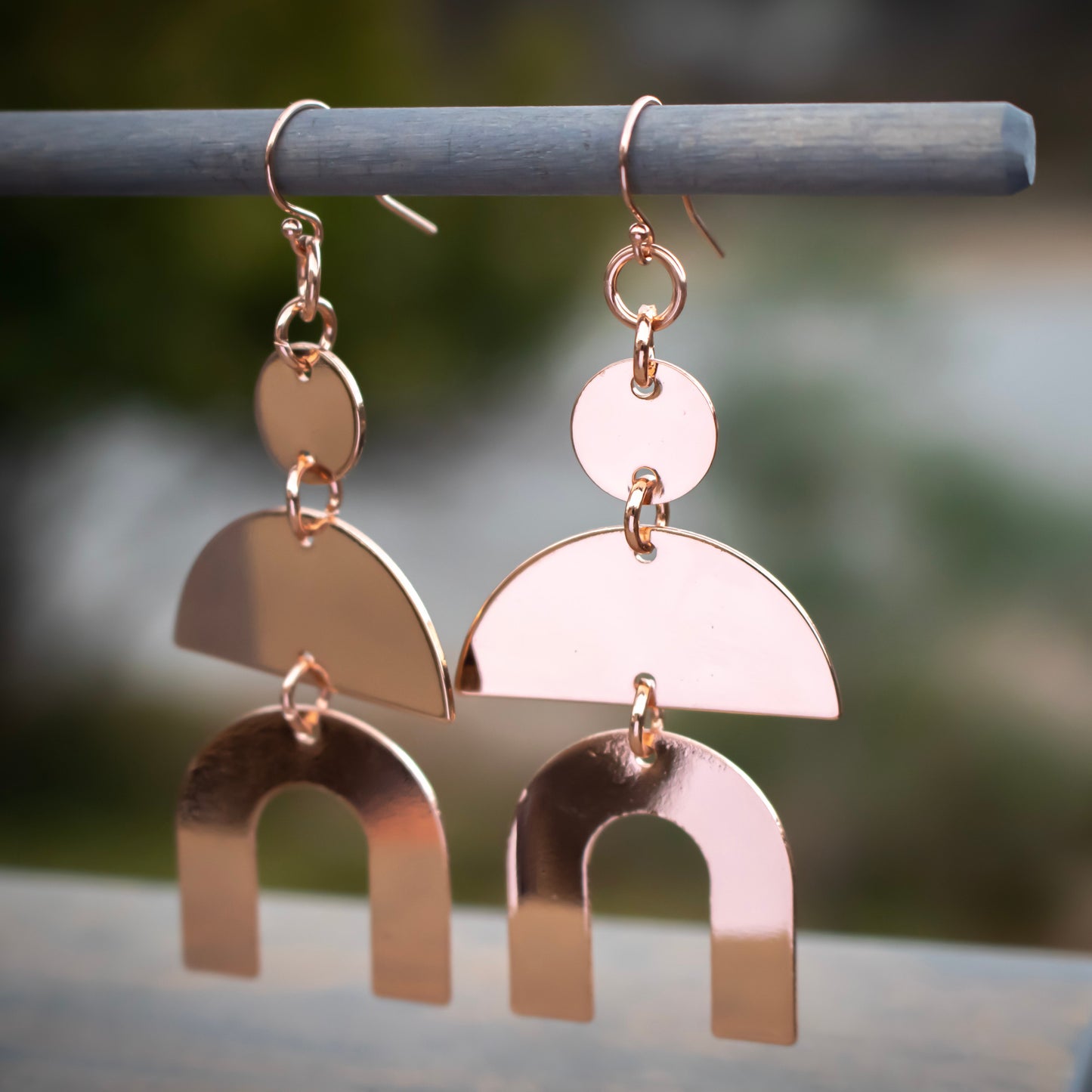 Rose Gold Boho Earrings-Womens-LittleGreenRoomJewelry-LittleGreenRoomJewelry