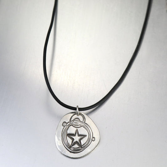 Texas Star Sterling Silver Pendant Necklace-Womens-LittleGreenRoomJewelry-LittleGreenRoomJewelry