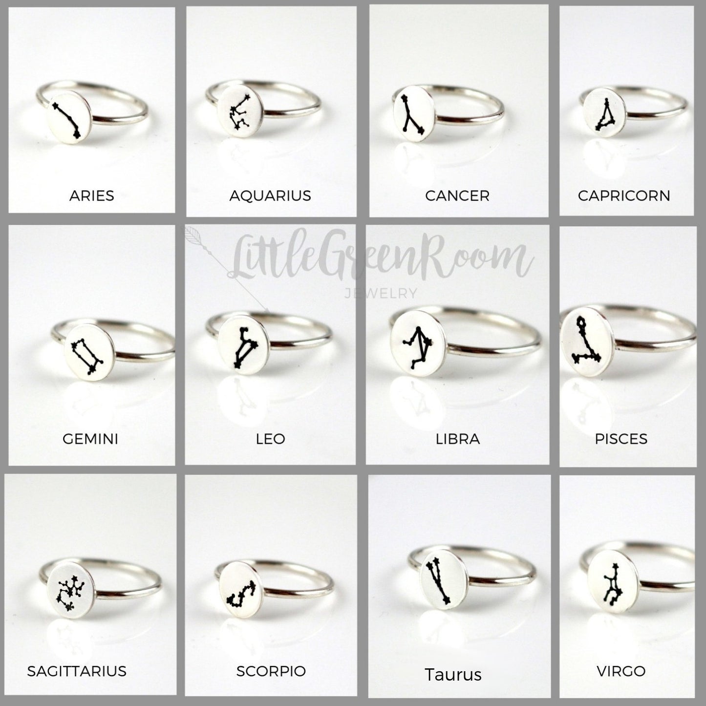Zodiac Constellation Rings-Womens-LittleGreenRoomJewelry-LittleGreenRoomJewelry