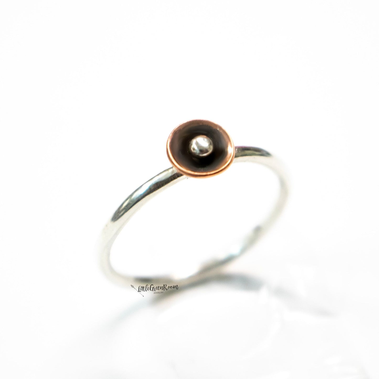 Copper Poppy Stack Ring-Womens-LittleGreenRoomJewelry-LittleGreenRoomJewelry